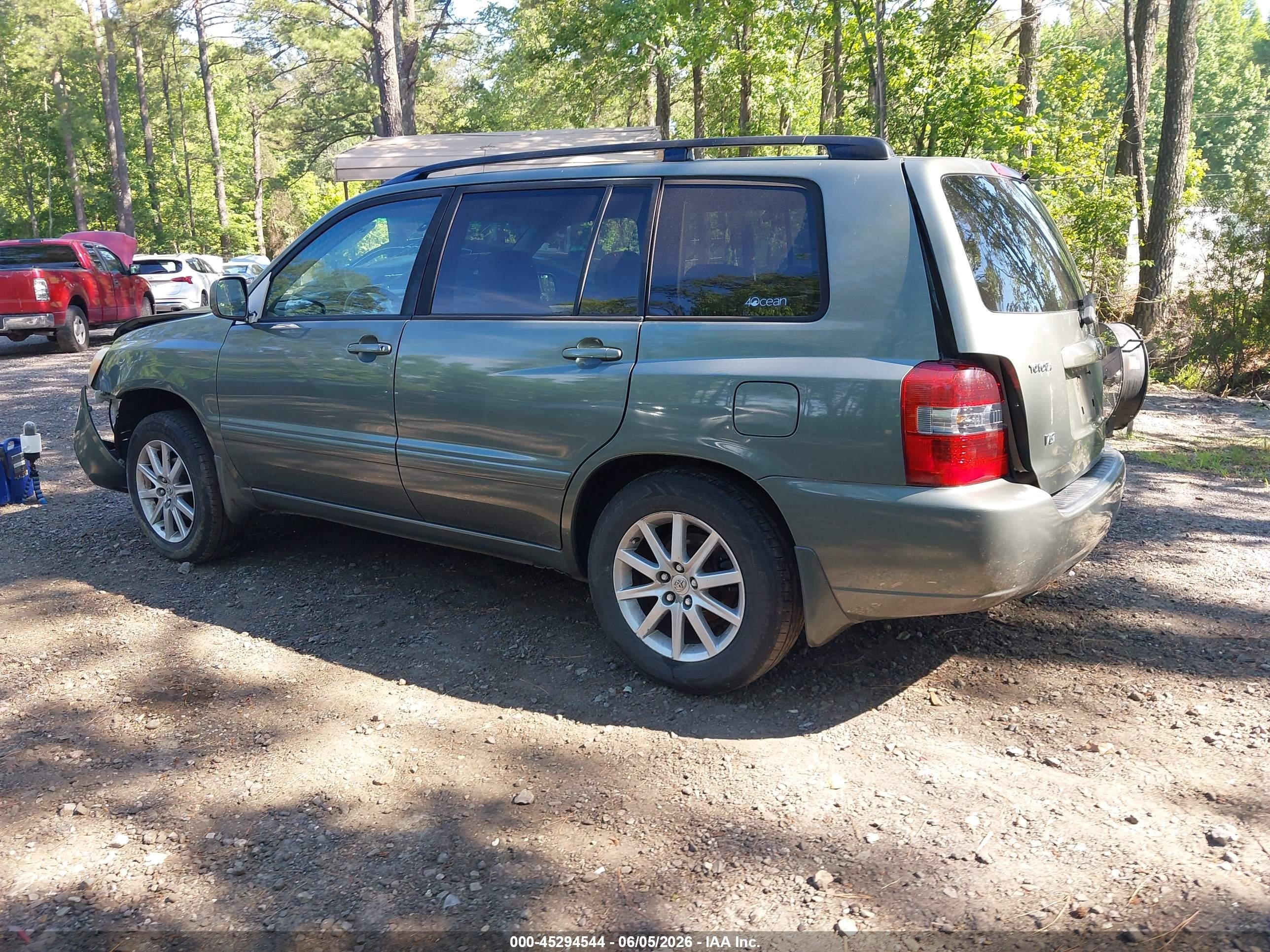 2005 Toyota Highlander V6 Green vin: JTEDP21A350082373