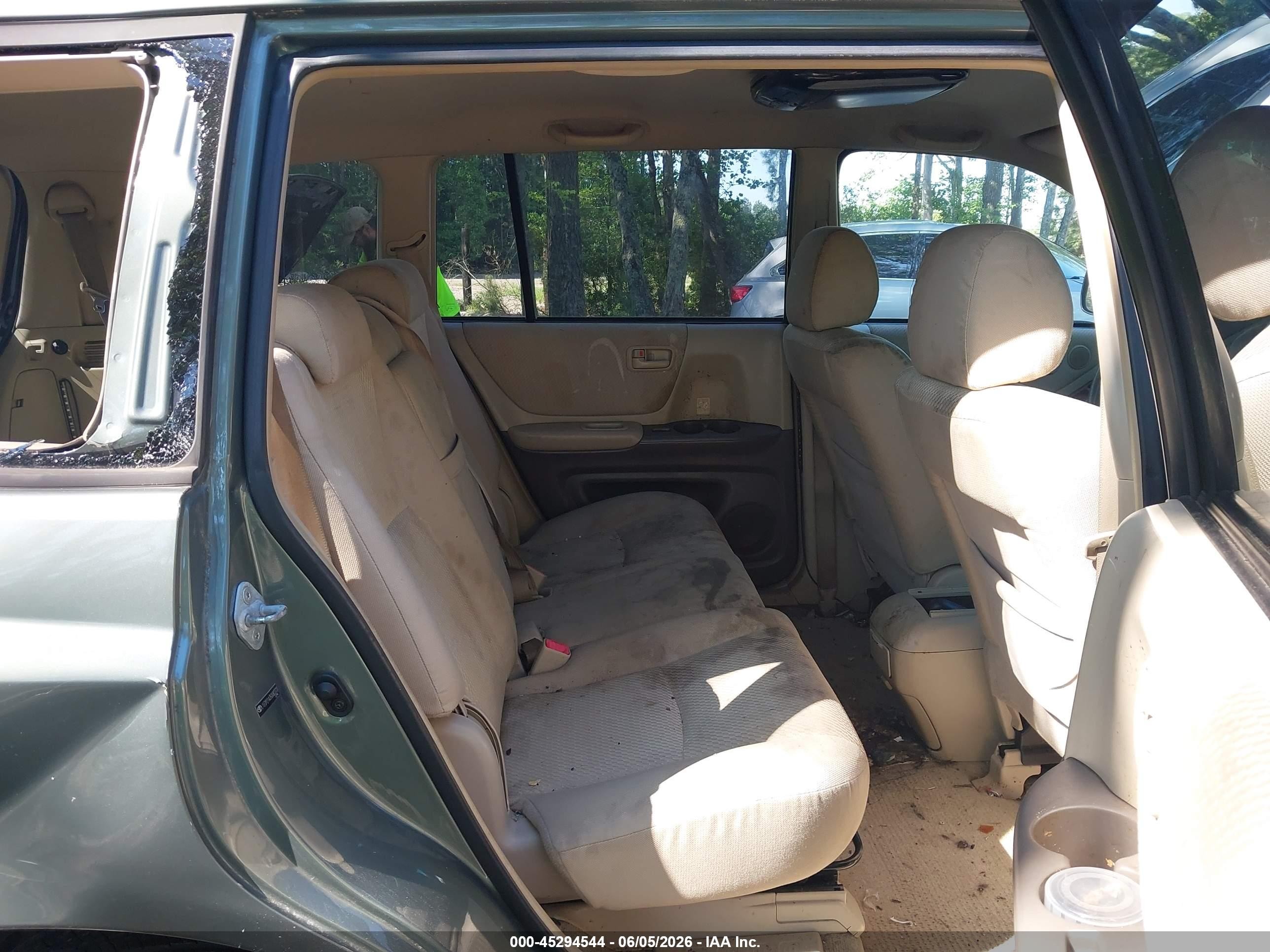 2005 Toyota Highlander V6 Green vin: JTEDP21A350082373
