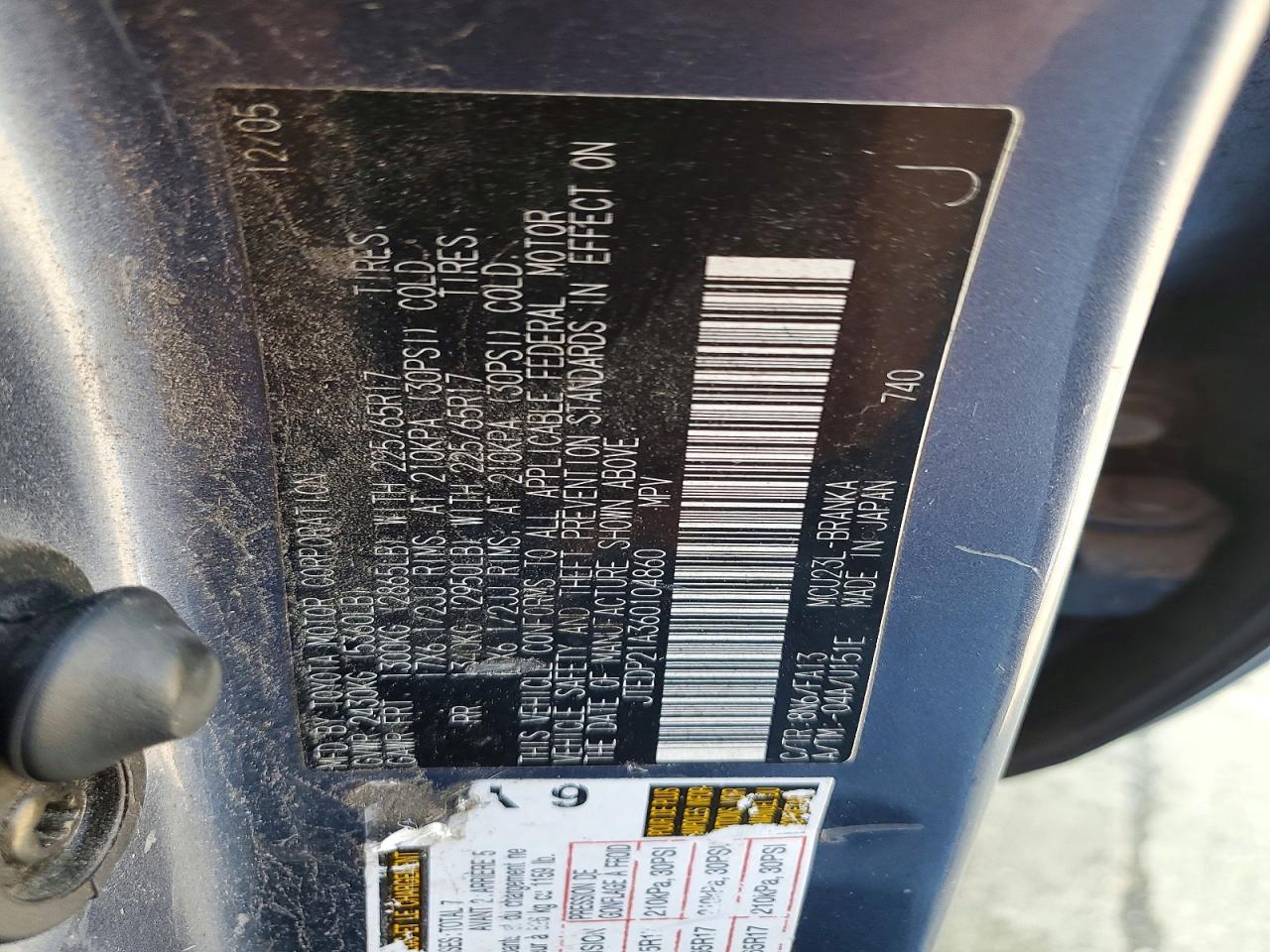 2006 Toyota Highlander Limited Blue vin: JTEDP21A360104860