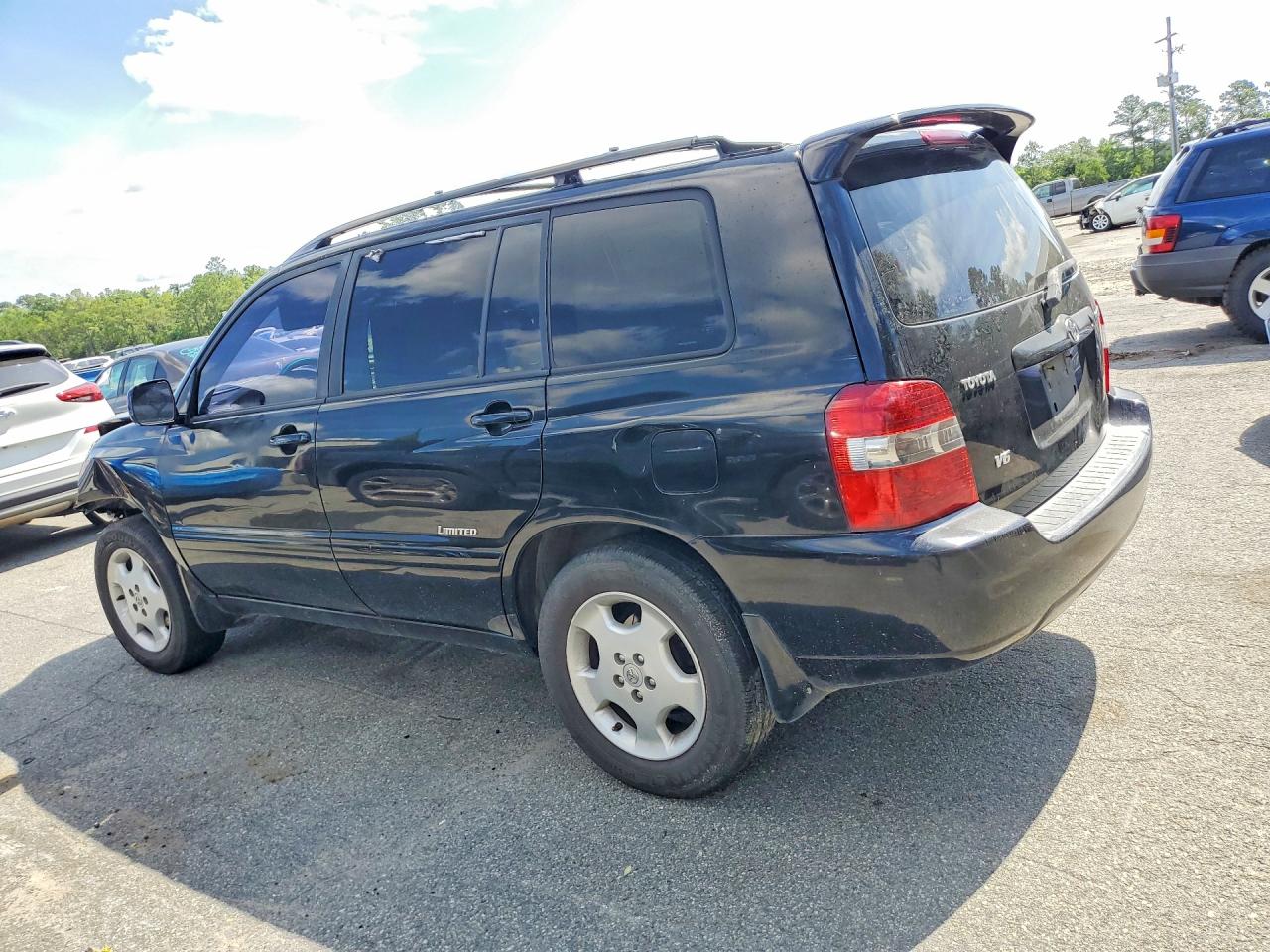 2007 Toyota Highlander Limited Black vin: JTEDP21A370127945