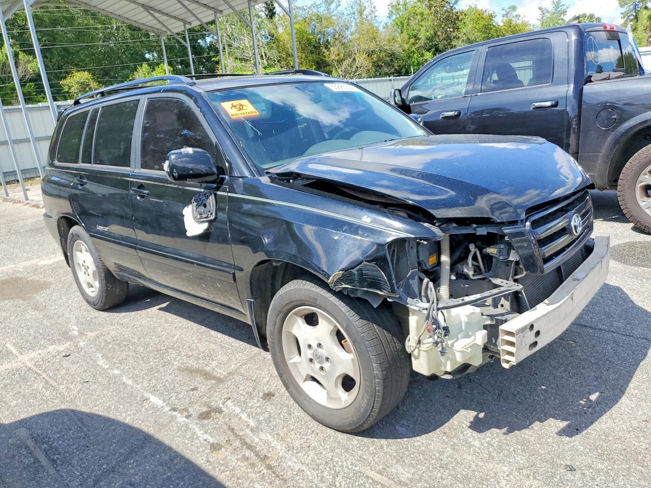 2007 Toyota Highlander Limited Black vin: JTEDP21A370127945