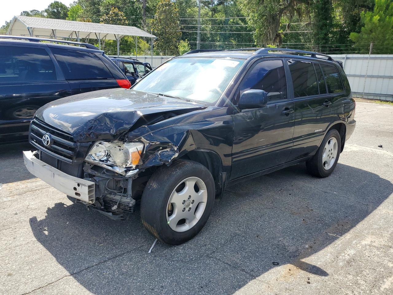 2007 Toyota Highlander Limited Black vin: JTEDP21A370127945