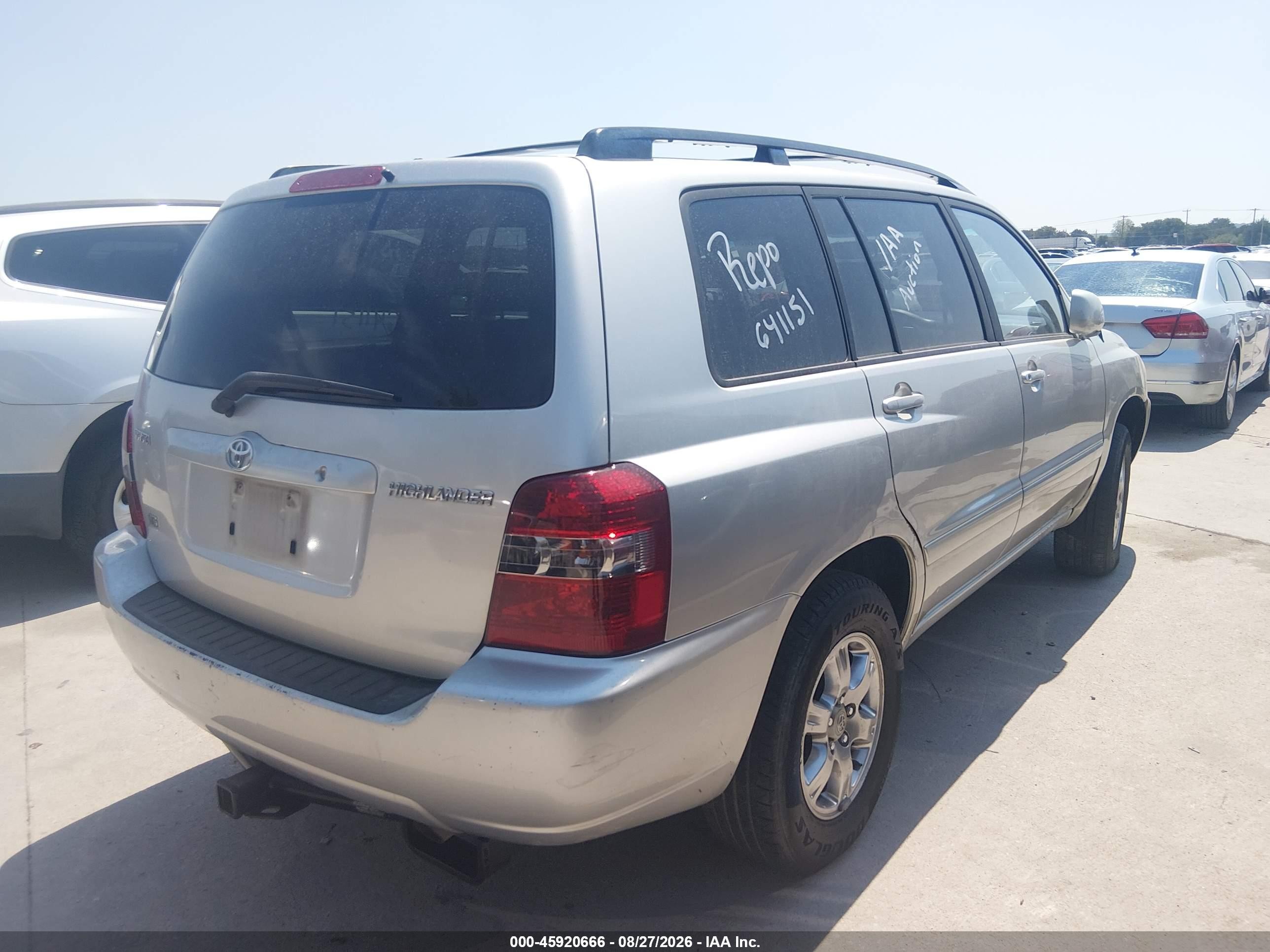 2007 Toyota Highlander   Gray vin: JTEDP21A370139044