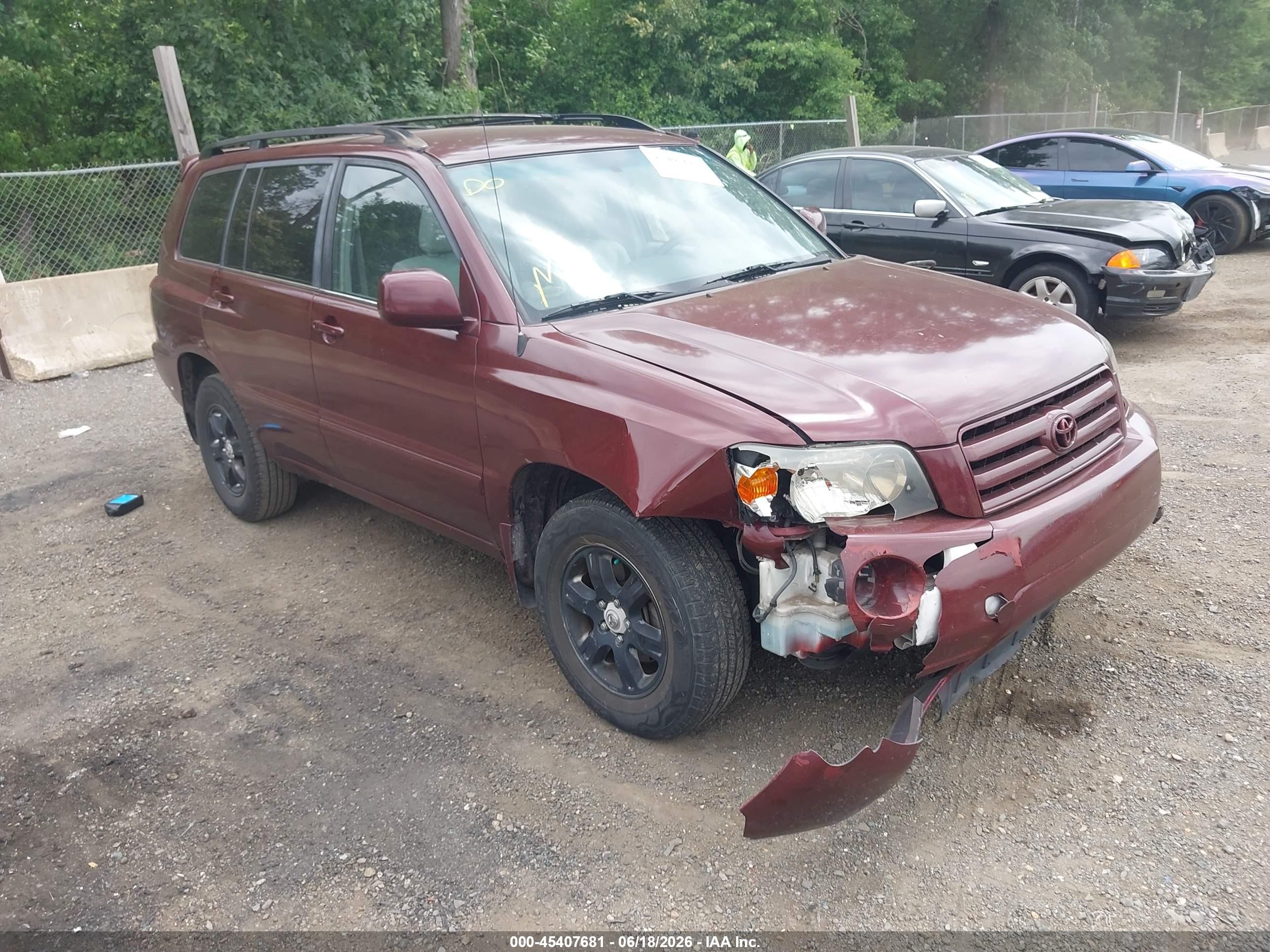 2004 Toyota Highlander V6 Red vin: JTEDP21A440006546