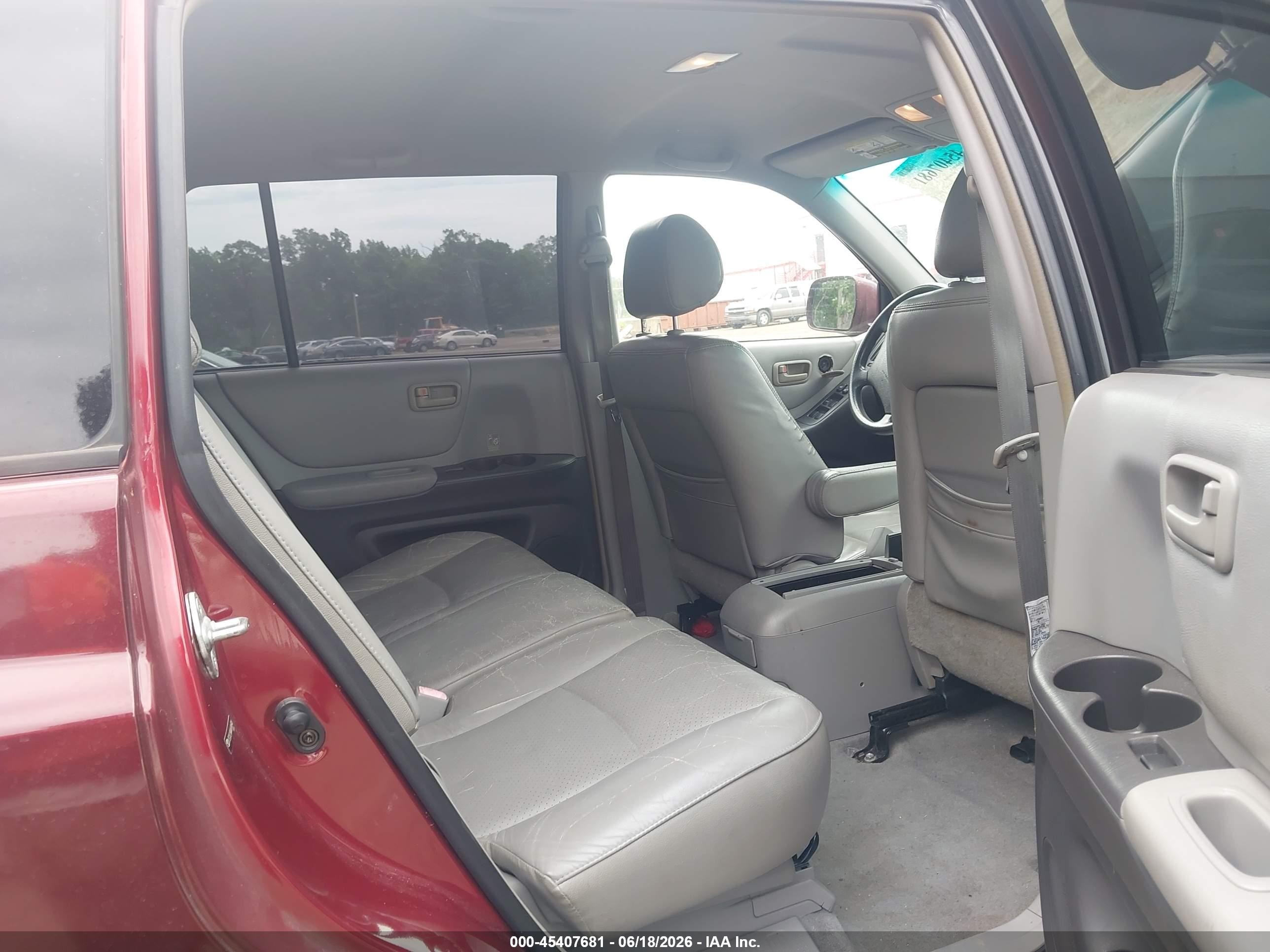2004 Toyota Highlander V6 Red vin: JTEDP21A440006546