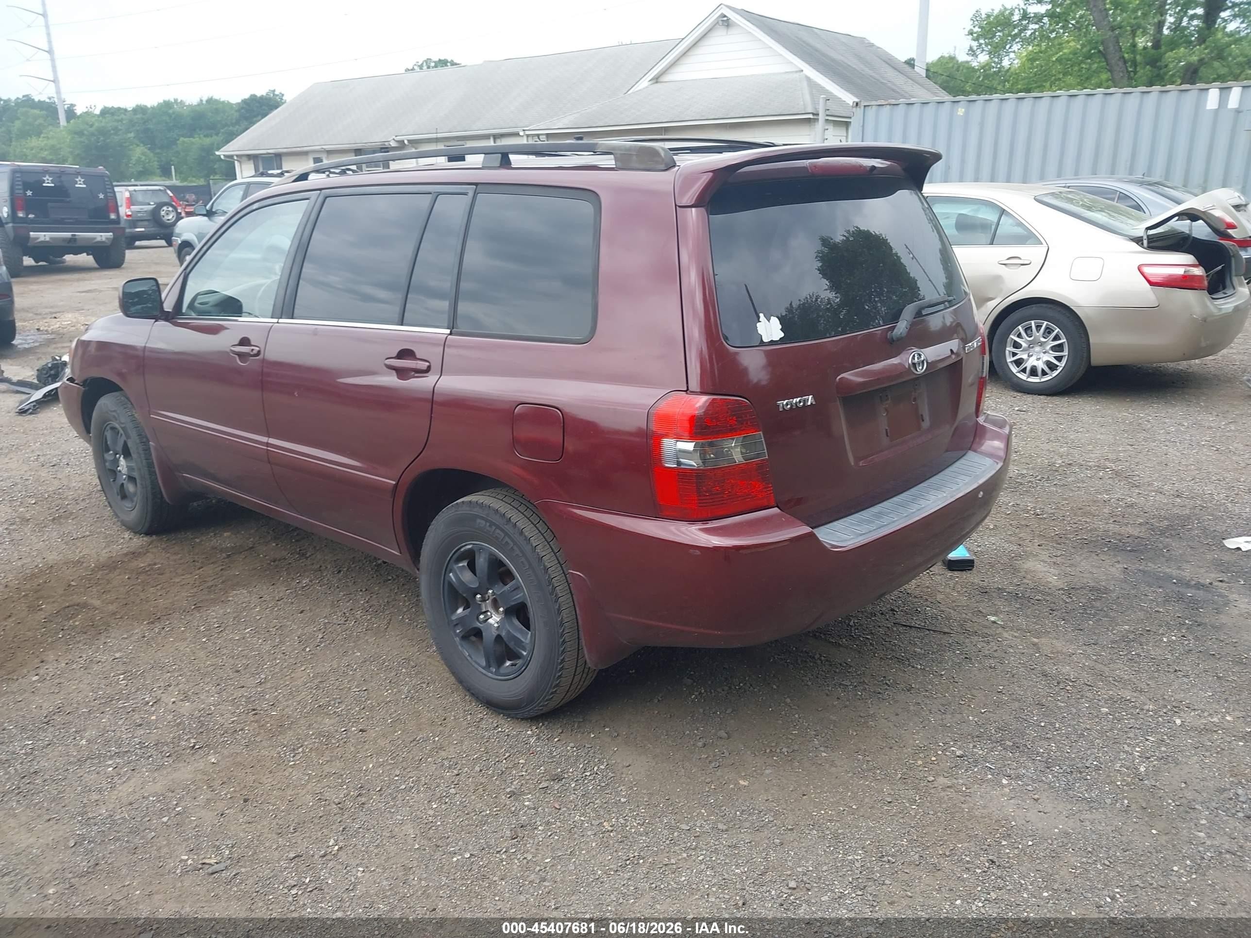 2004 Toyota Highlander V6 Red vin: JTEDP21A440006546