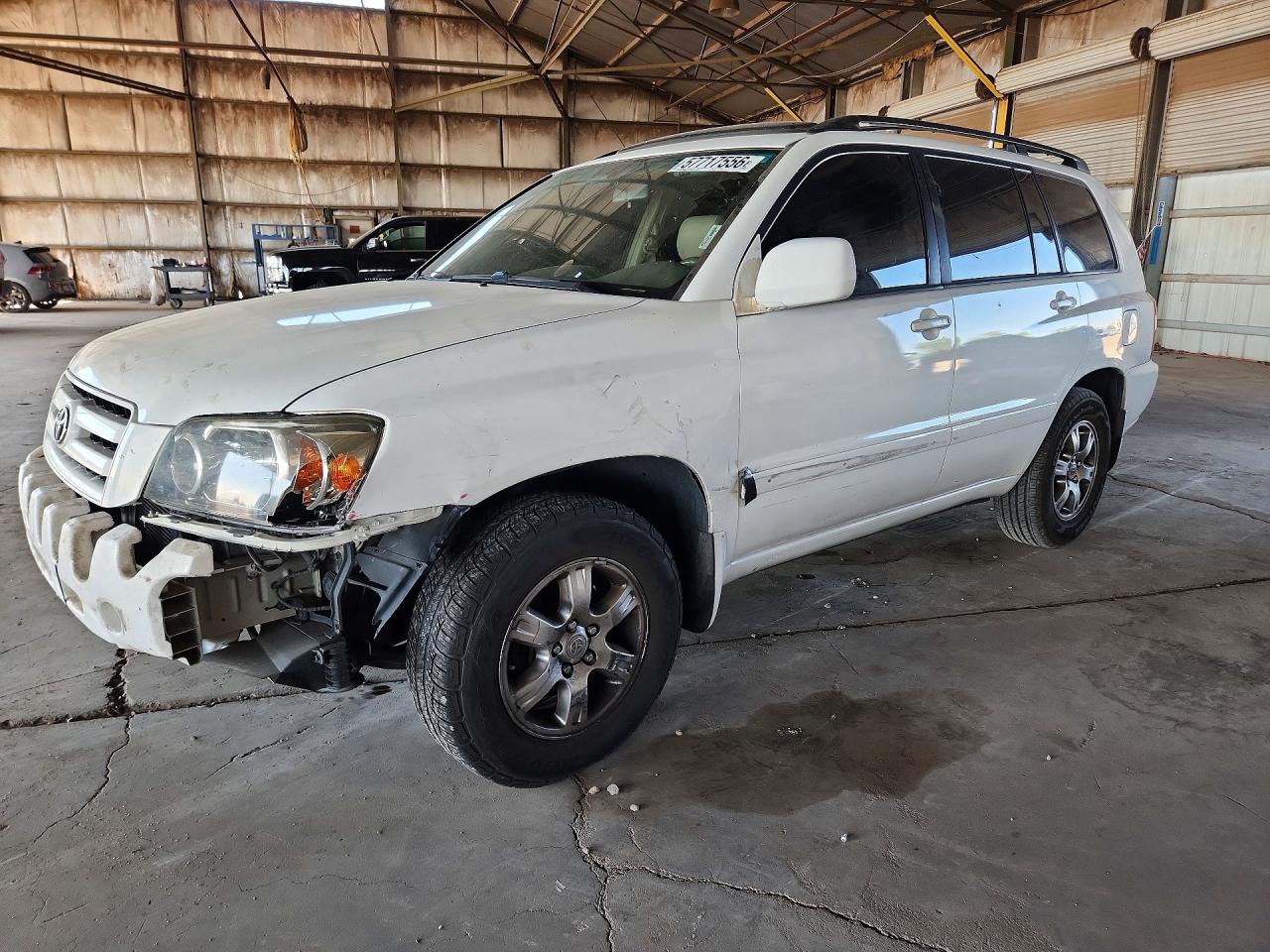 2005 Toyota Highlander Limited White vin: JTEDP21A450047258