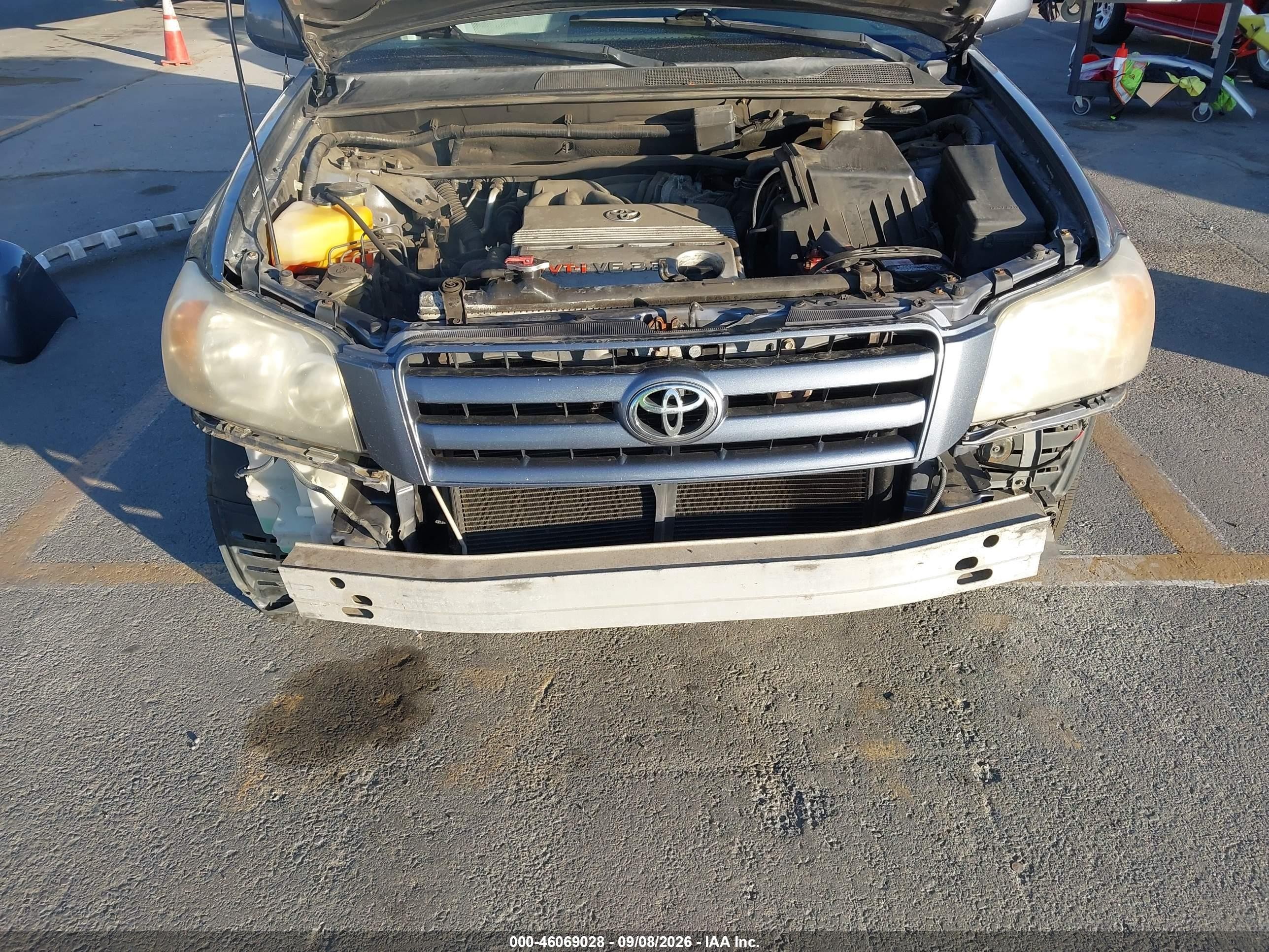 2005 Toyota Highlander V6 Blue vin: JTEDP21A450048894