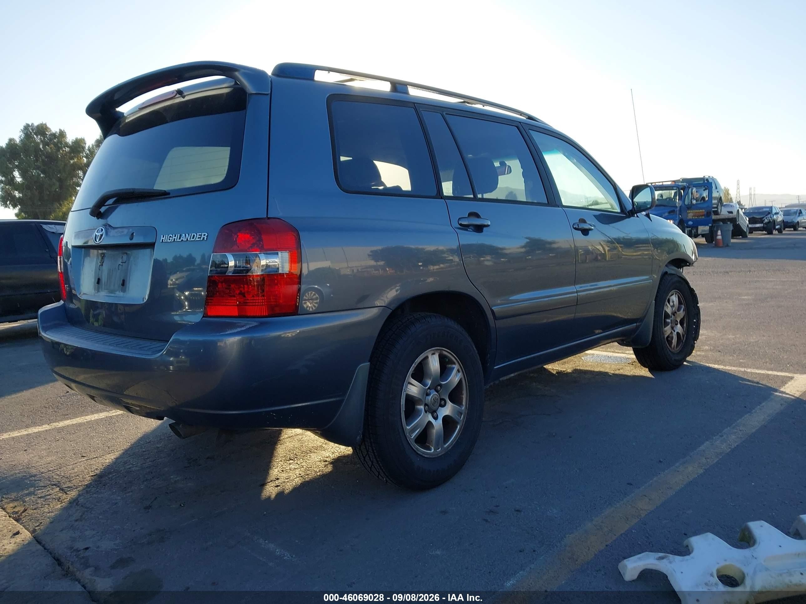 2005 Toyota Highlander V6 Blue vin: JTEDP21A450048894
