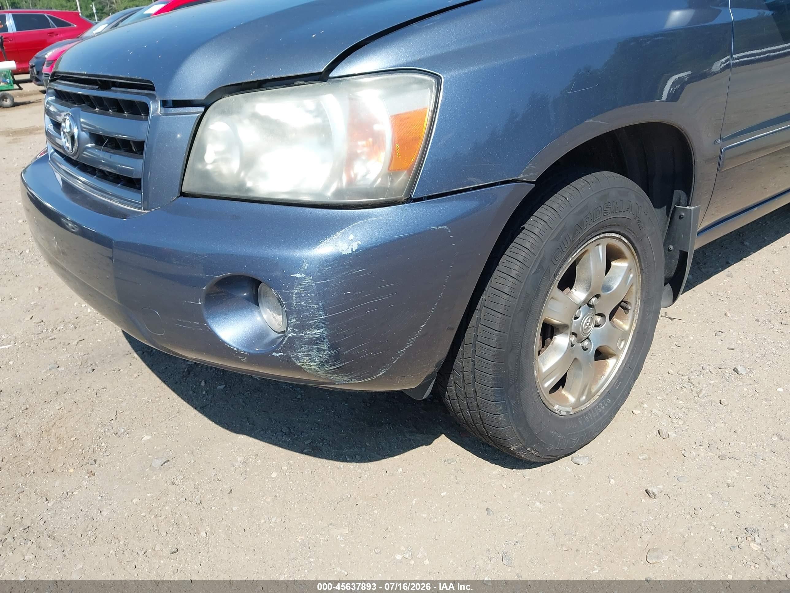 2005 Toyota Highlander V6 Blue vin: JTEDP21A450060706