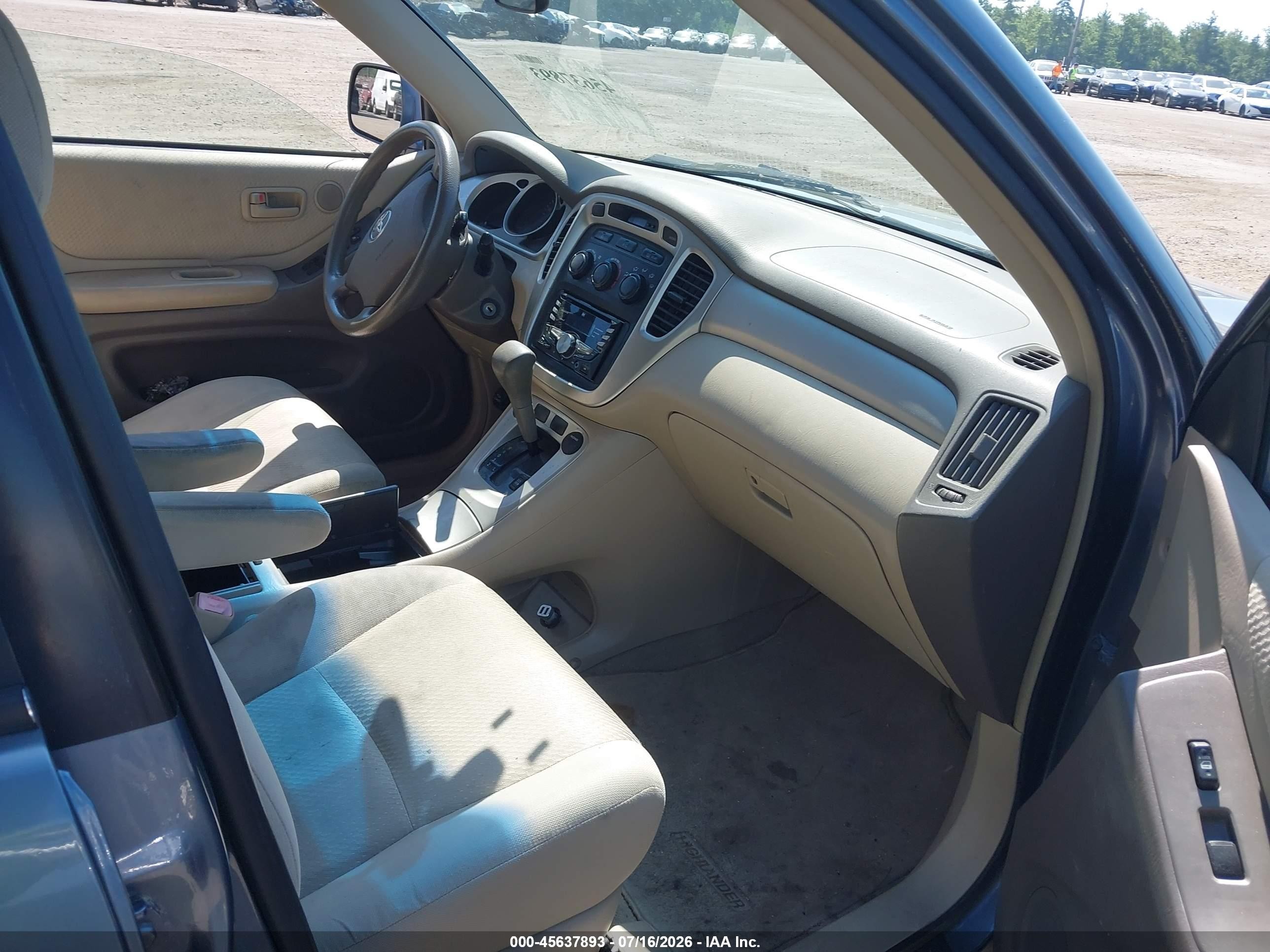 2005 Toyota Highlander V6 Blue vin: JTEDP21A450060706