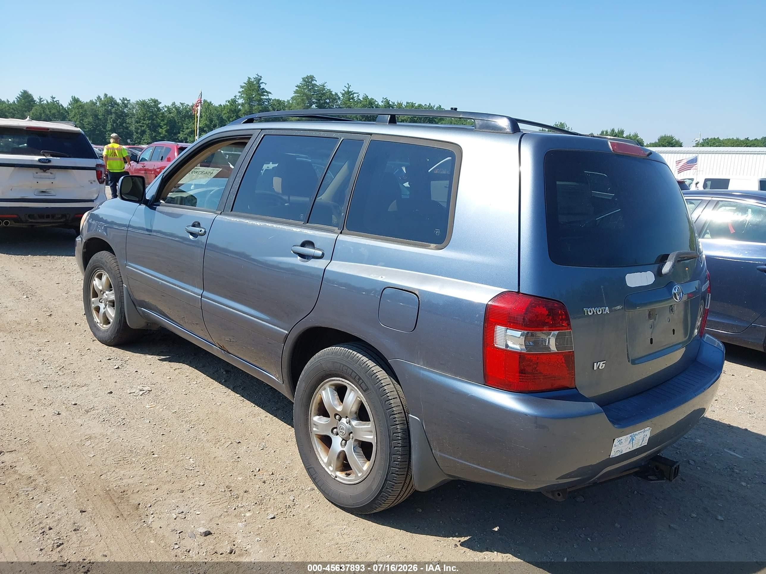 2005 Toyota Highlander V6 Blue vin: JTEDP21A450060706