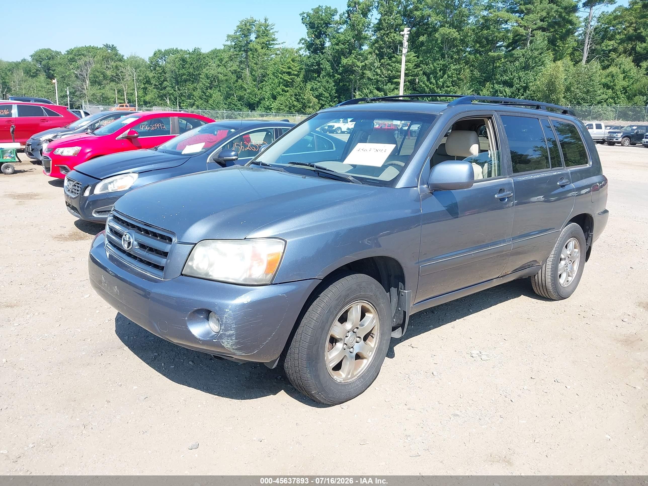2005 Toyota Highlander V6 Blue vin: JTEDP21A450060706
