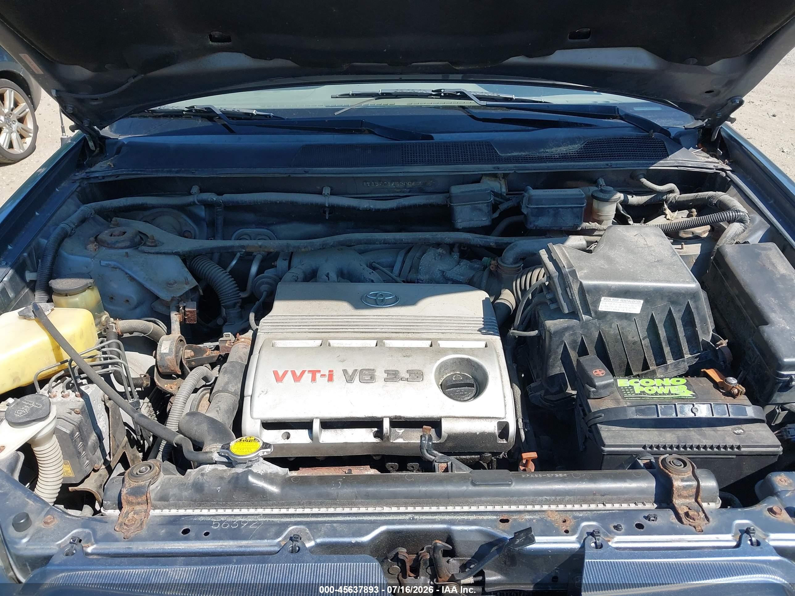 2005 Toyota Highlander V6 Blue vin: JTEDP21A450060706