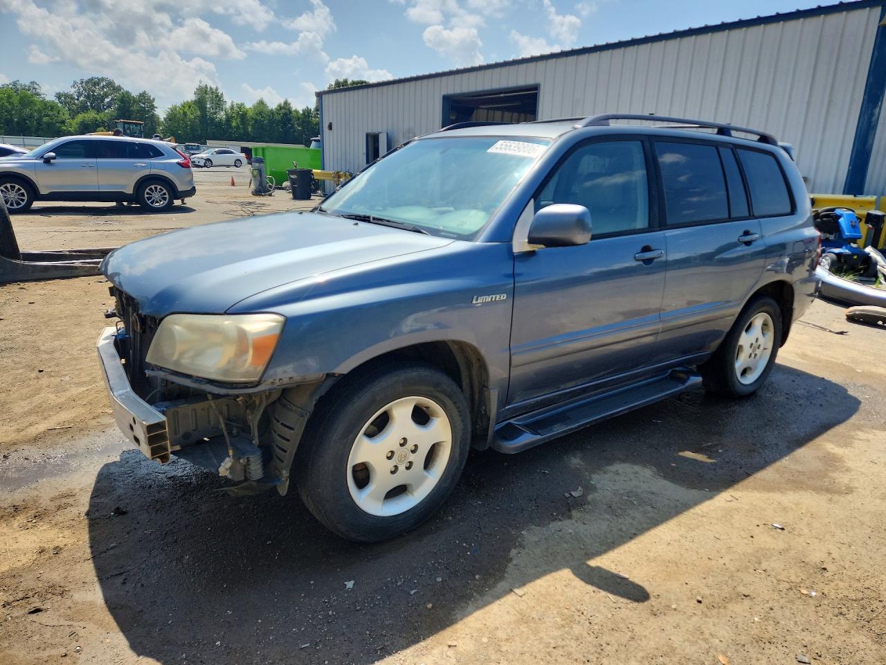 2005 Toyota Highlander Limited Blue vin: JTEDP21A450073830