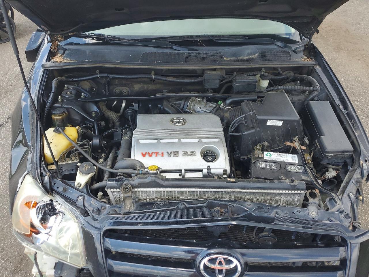 2005 Toyota Highlander Limited Black vin: JTEDP21A450081331
