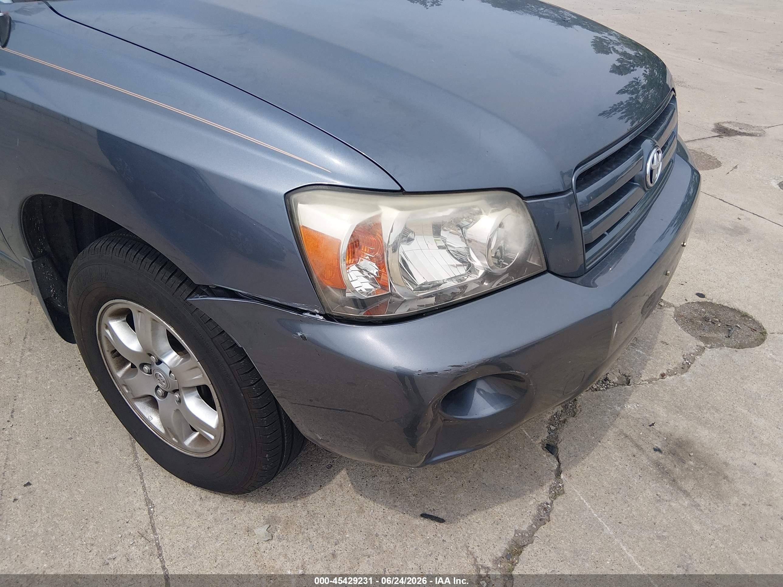 2006 Toyota Highlander V6 Blue vin: JTEDP21A460106830