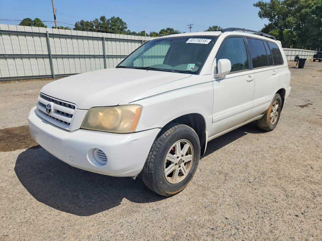 2006 Toyota Highlander Base White vin: JTEDP21A460107511