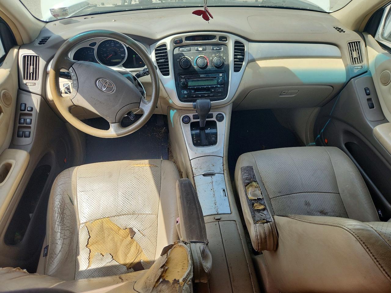 2006 Toyota Highlander Base White vin: JTEDP21A460107511