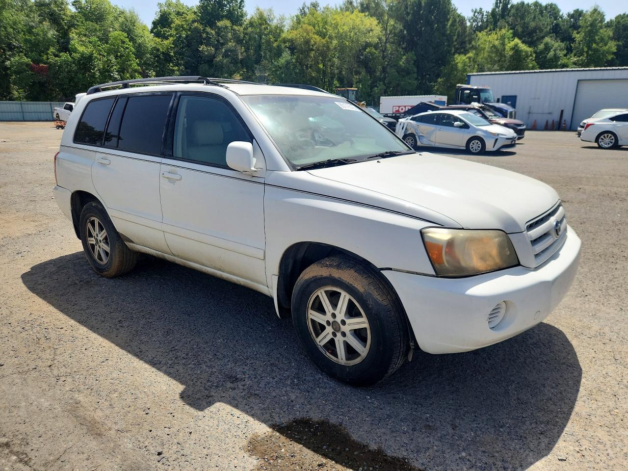2006 Toyota Highlander Base White vin: JTEDP21A460107511