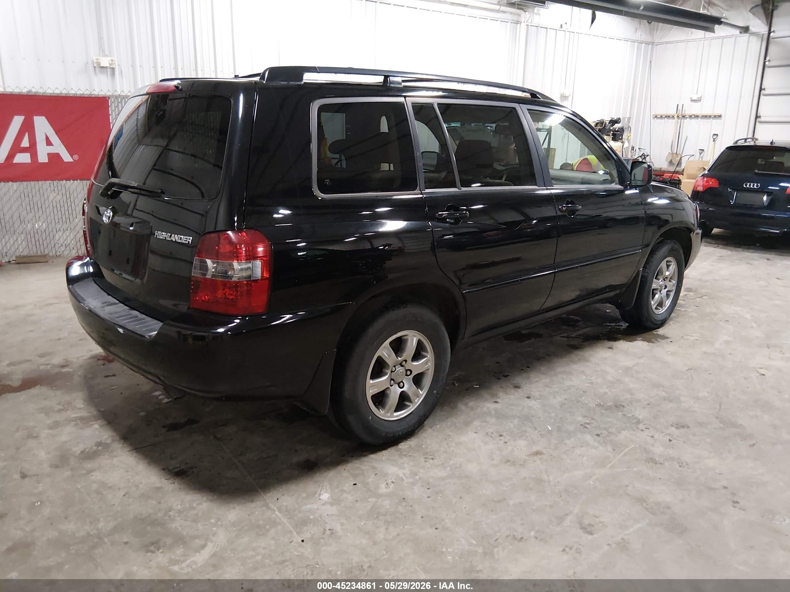 2006 Toyota Highlander V6 Black vin: JTEDP21A460107802