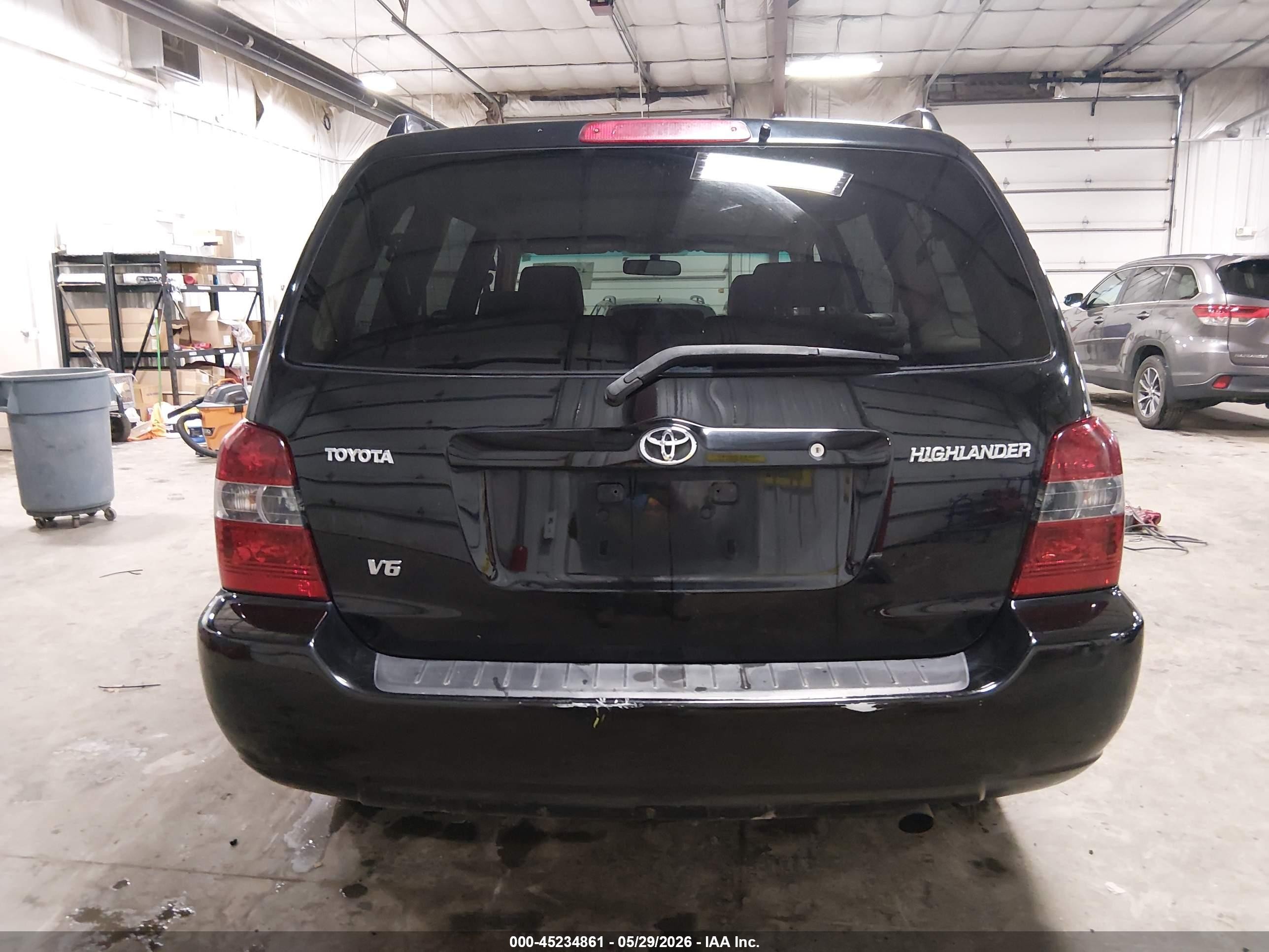 2006 Toyota Highlander V6 Black vin: JTEDP21A460107802