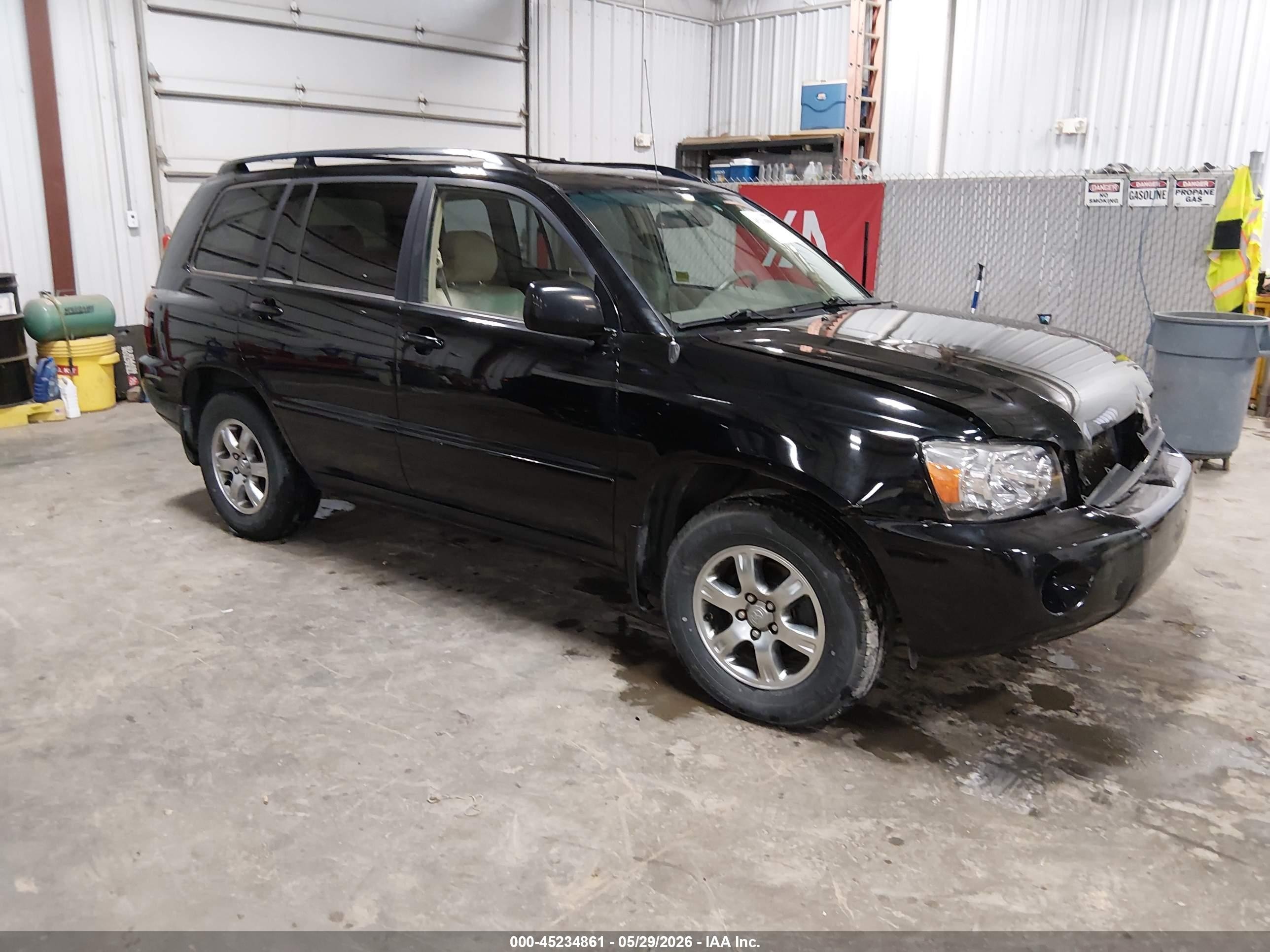 2006 Toyota Highlander V6 Black vin: JTEDP21A460107802