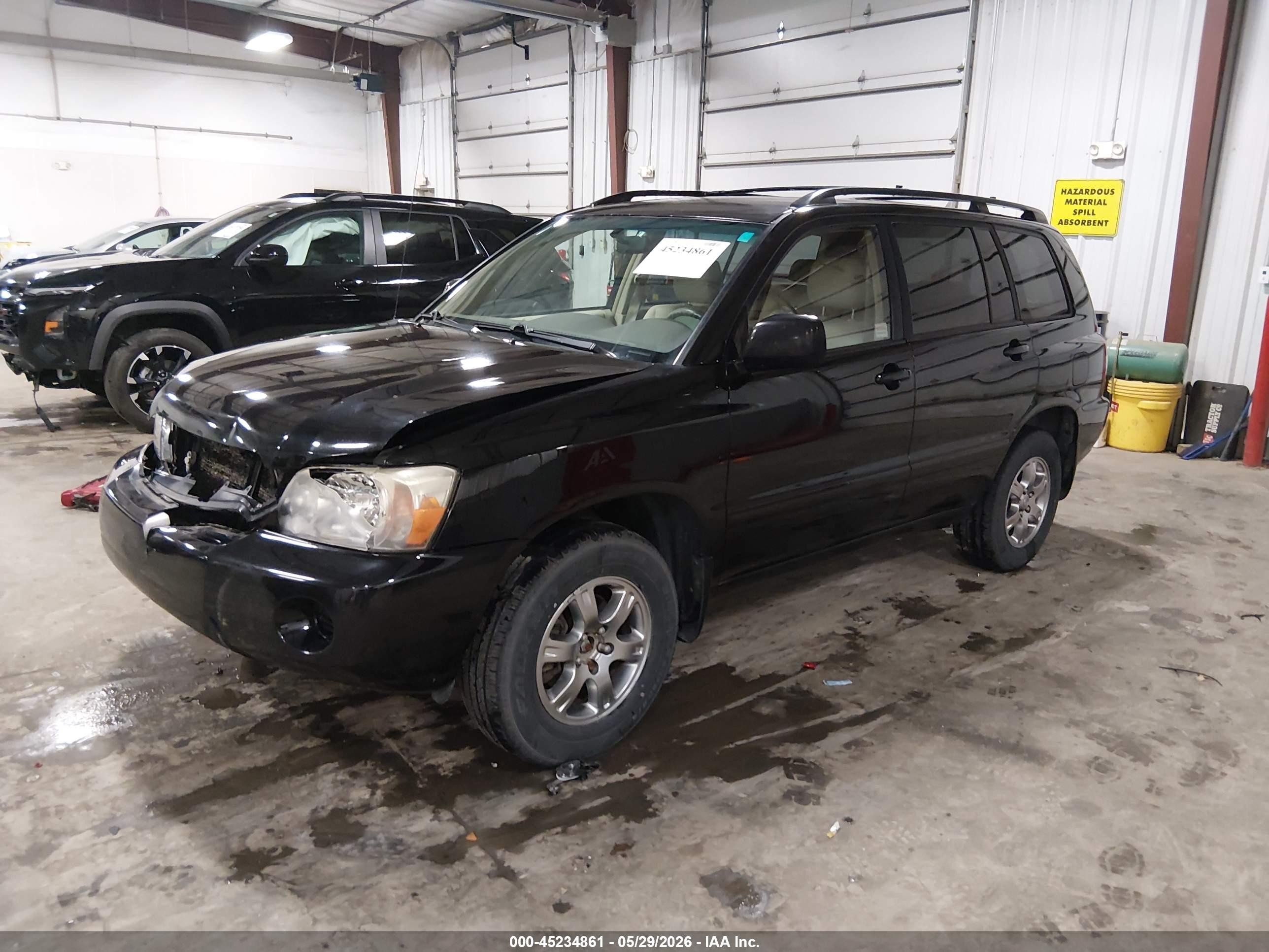 2006 Toyota Highlander V6 Black vin: JTEDP21A460107802