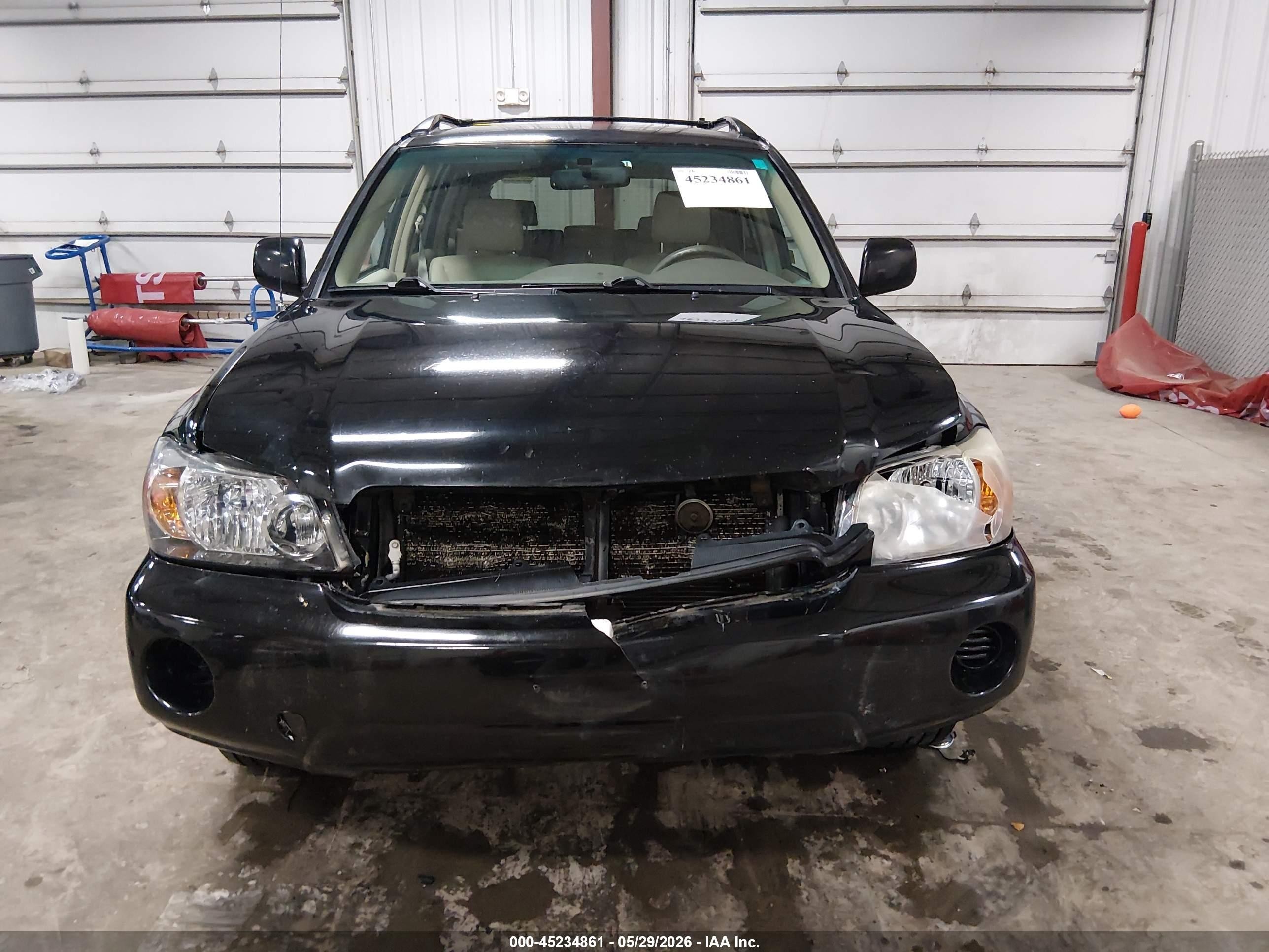 2006 Toyota Highlander V6 Black vin: JTEDP21A460107802