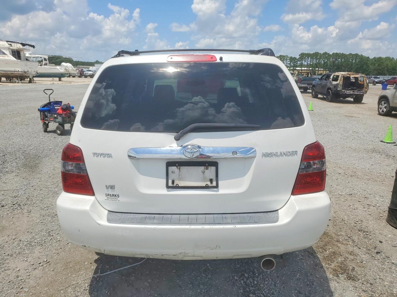 2006 Toyota Highlander Limited White vin: JTEDP21A460118010