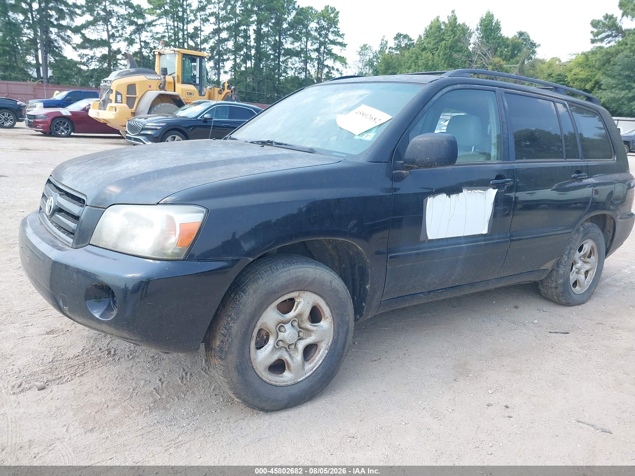 2007 Toyota Highlander 3rd Row Black vin: JTEDP21A470129168
