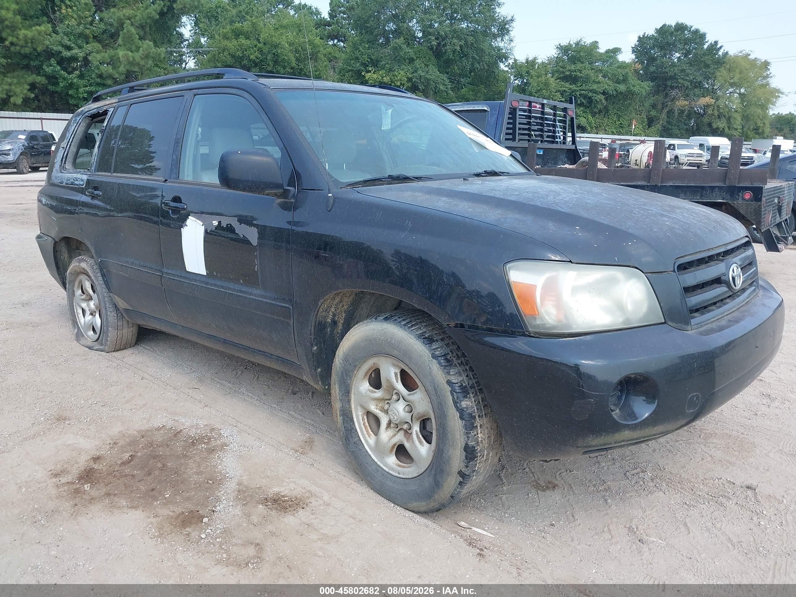 2007 Toyota Highlander 3rd Row Black vin: JTEDP21A470129168