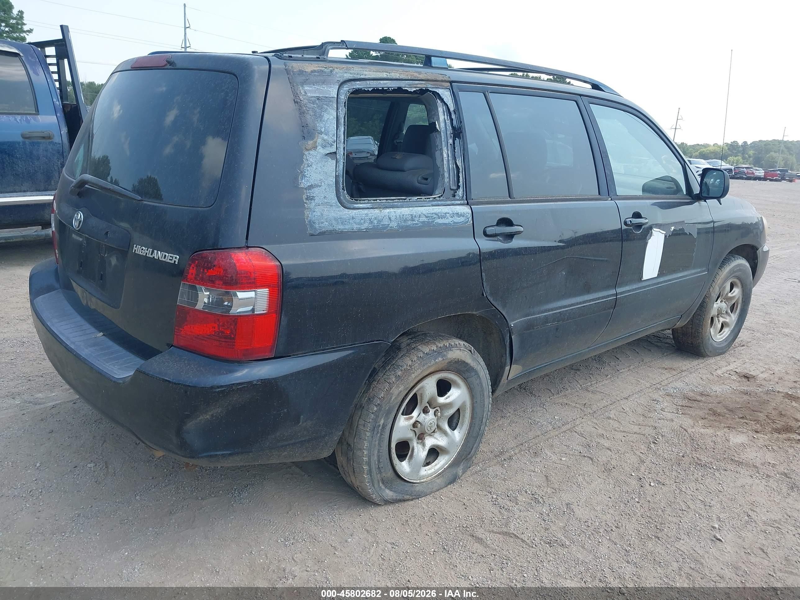 2007 Toyota Highlander 3rd Row Black vin: JTEDP21A470129168