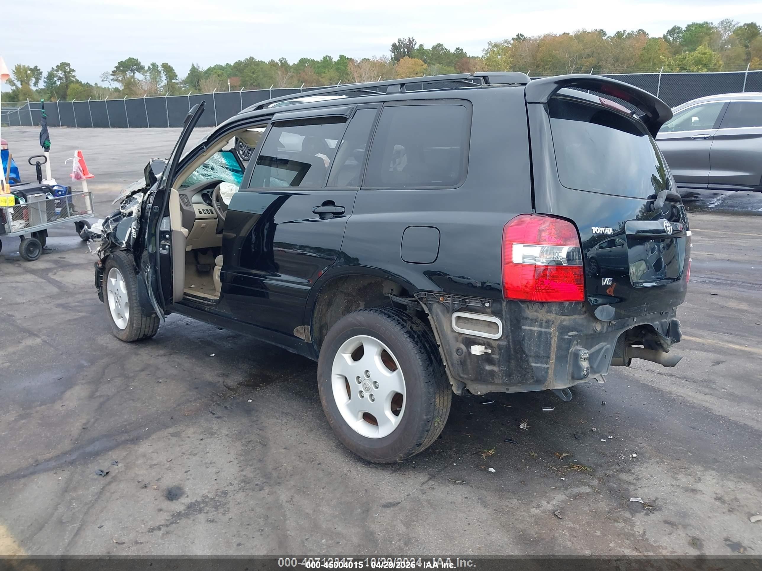 2005 Toyota Highlander Limited V6 Black vin: JTEDP21A550046040