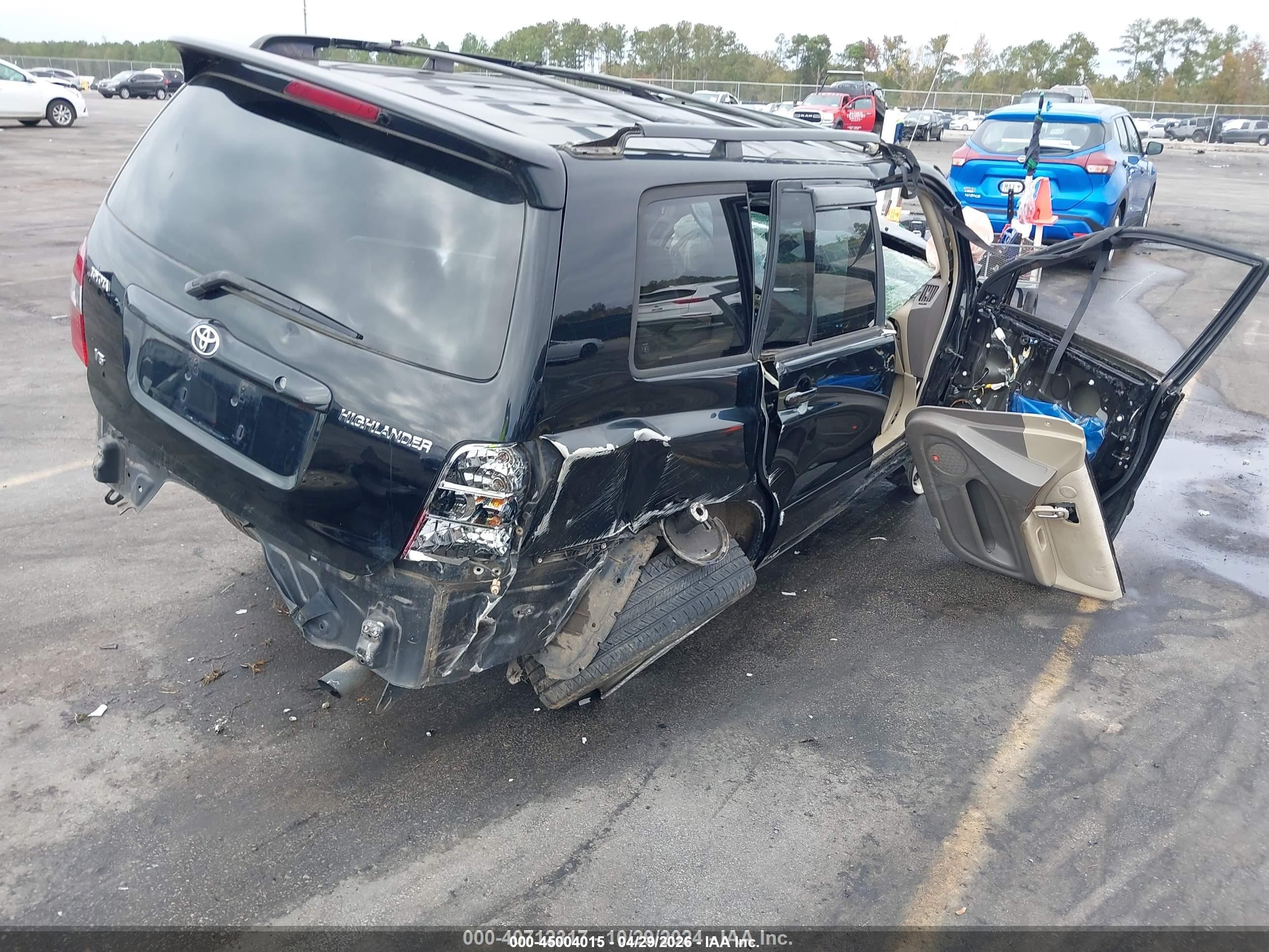 2005 Toyota Highlander Limited V6 Black vin: JTEDP21A550046040