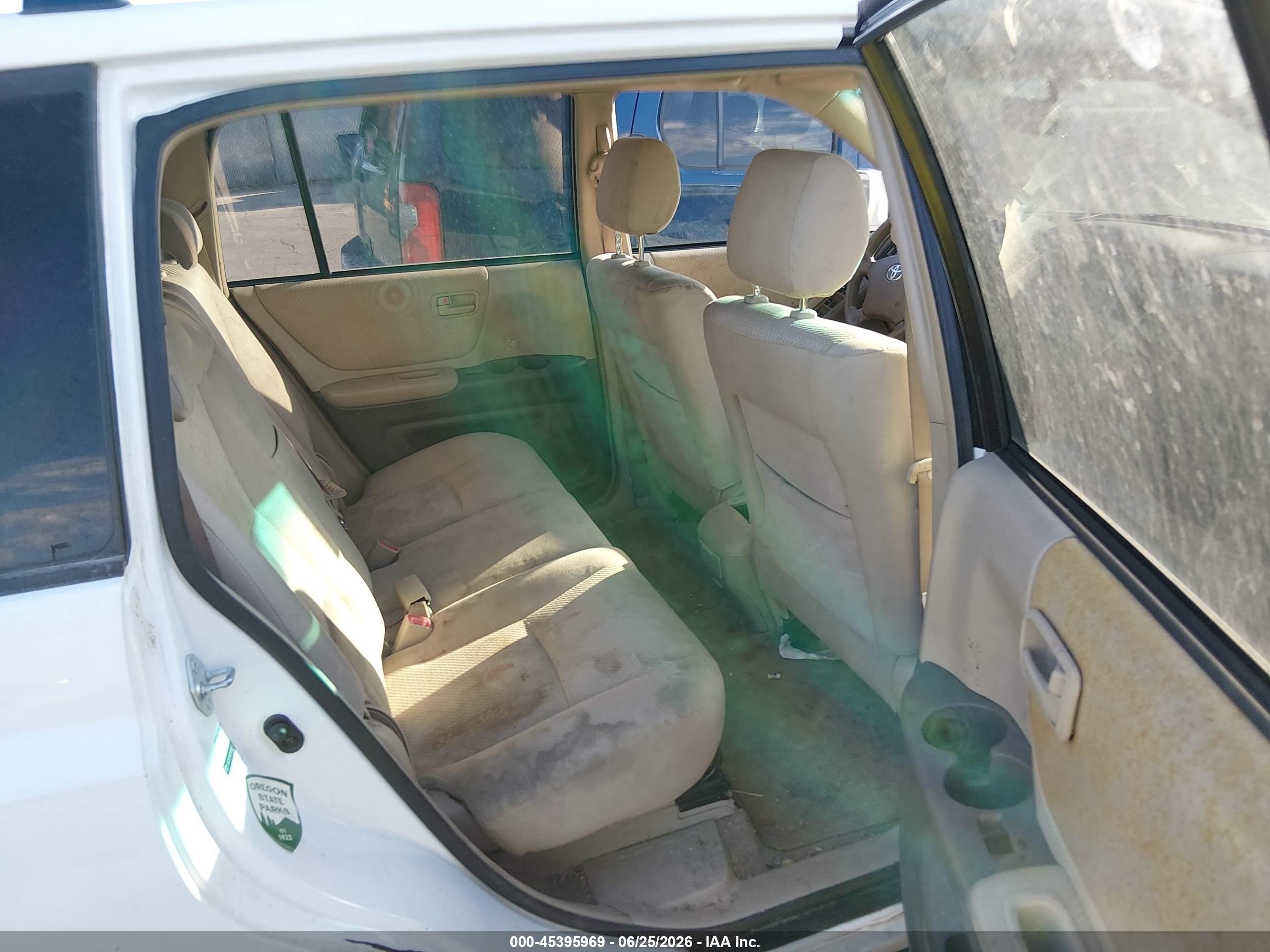 2005 Toyota Highlander V6 White vin: JTEDP21A550046992