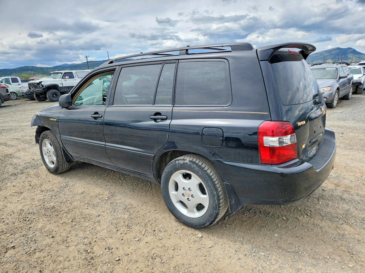 2005 Toyota Highlander Limited Black vin: JTEDP21A550055482