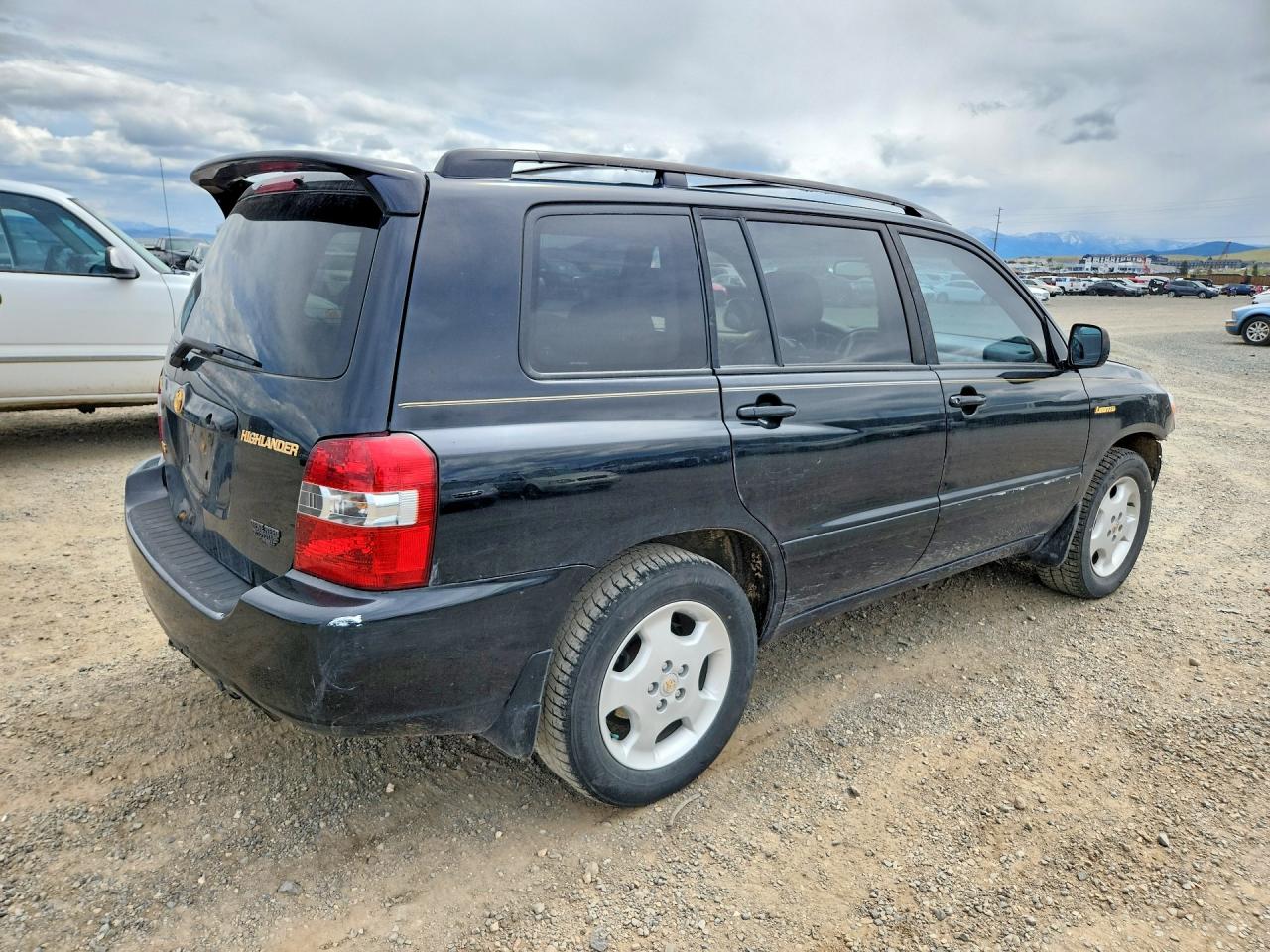 2005 Toyota Highlander Limited Black vin: JTEDP21A550055482