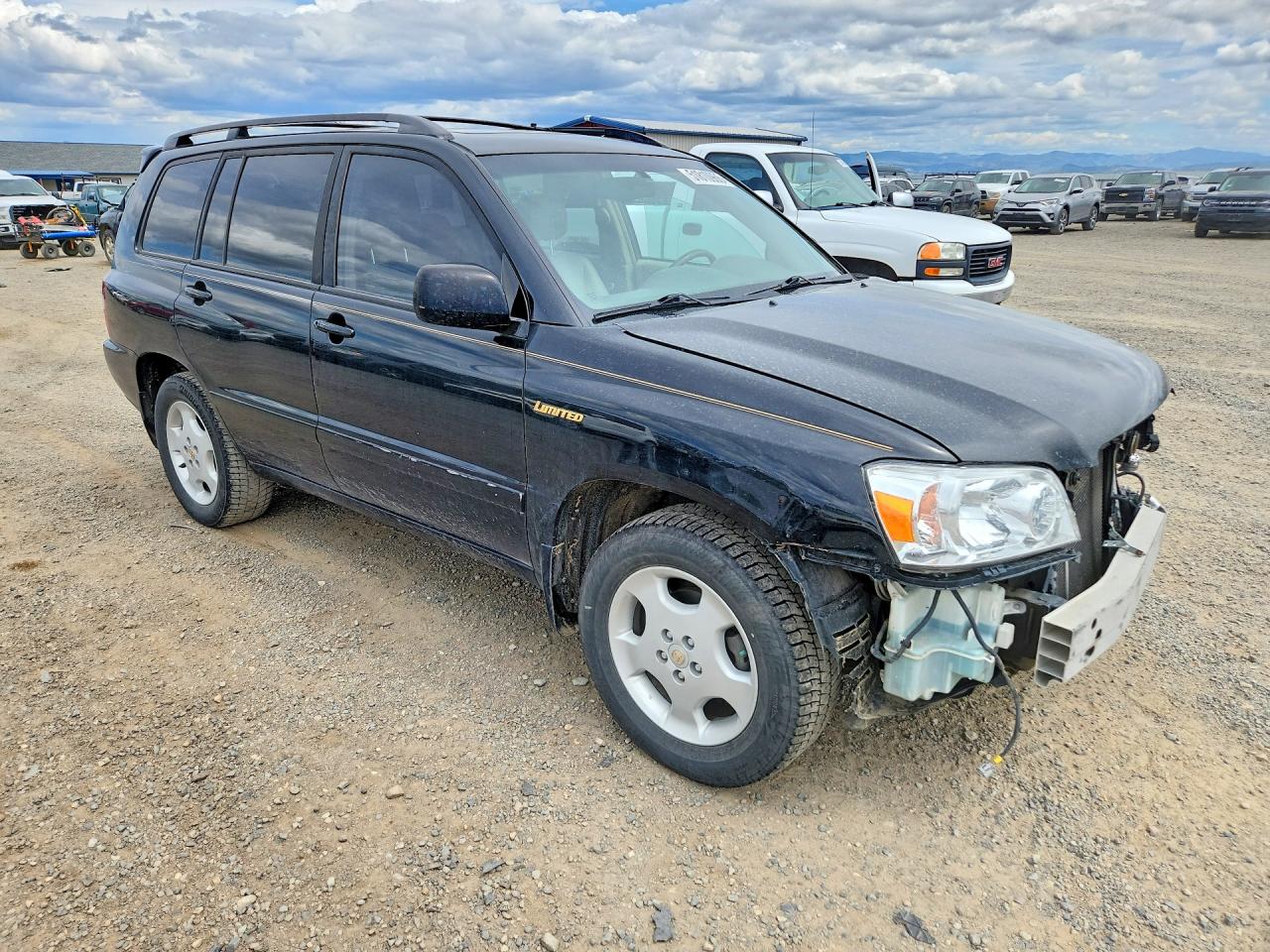 2005 Toyota Highlander Limited Black vin: JTEDP21A550055482