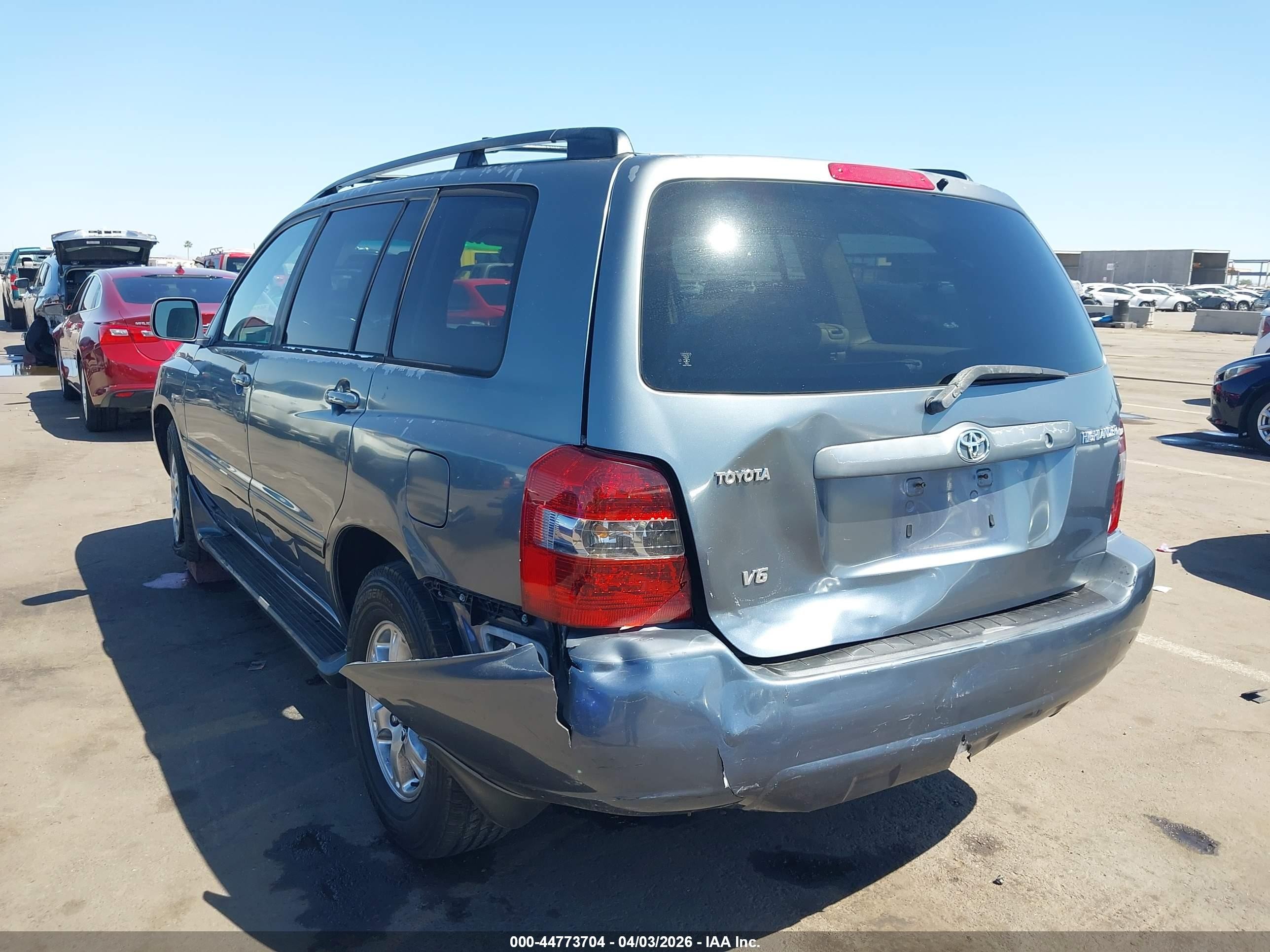 2005 Toyota Highlander V6 Blue vin: JTEDP21A550081807