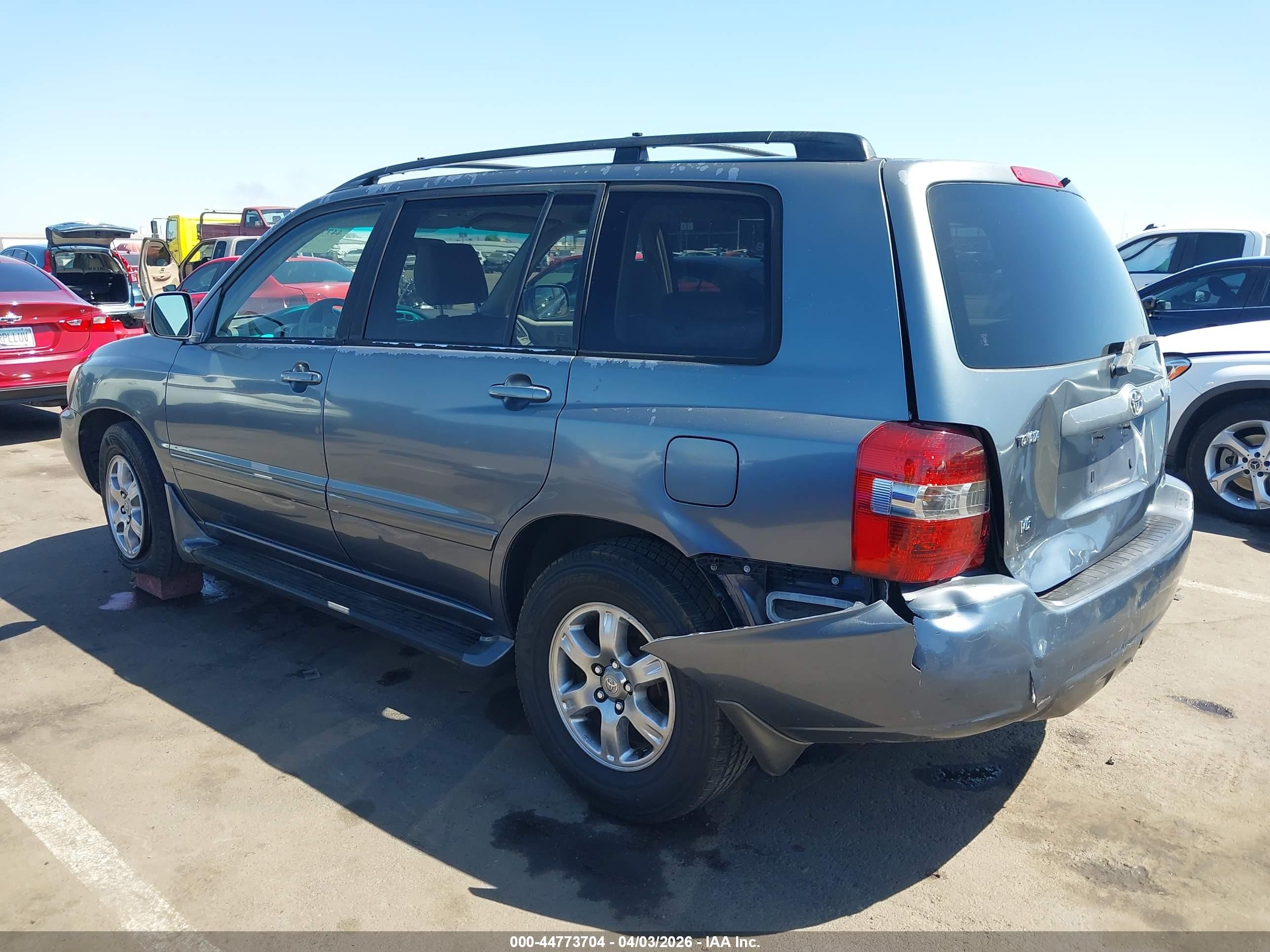 2005 Toyota Highlander V6 Blue vin: JTEDP21A550081807