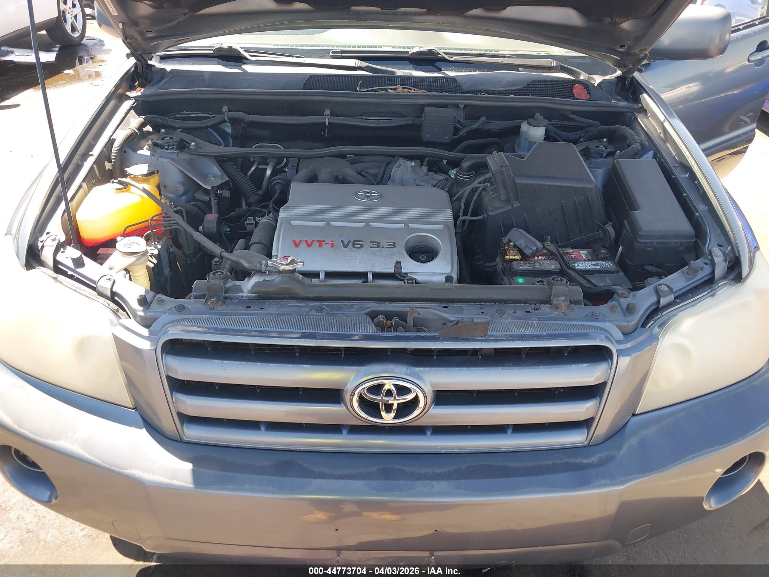 2005 Toyota Highlander V6 Blue vin: JTEDP21A550081807