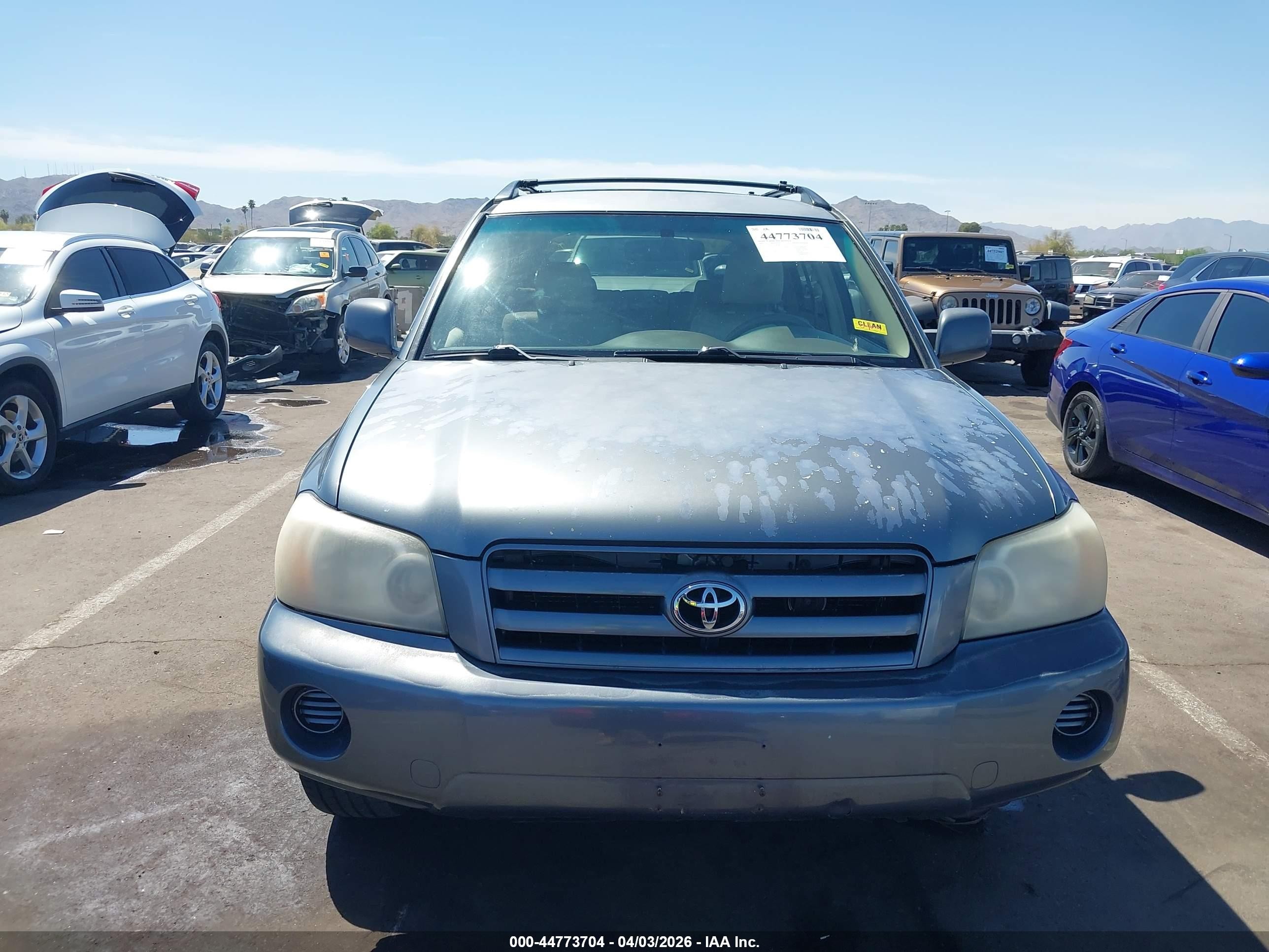 2005 Toyota Highlander V6 Blue vin: JTEDP21A550081807