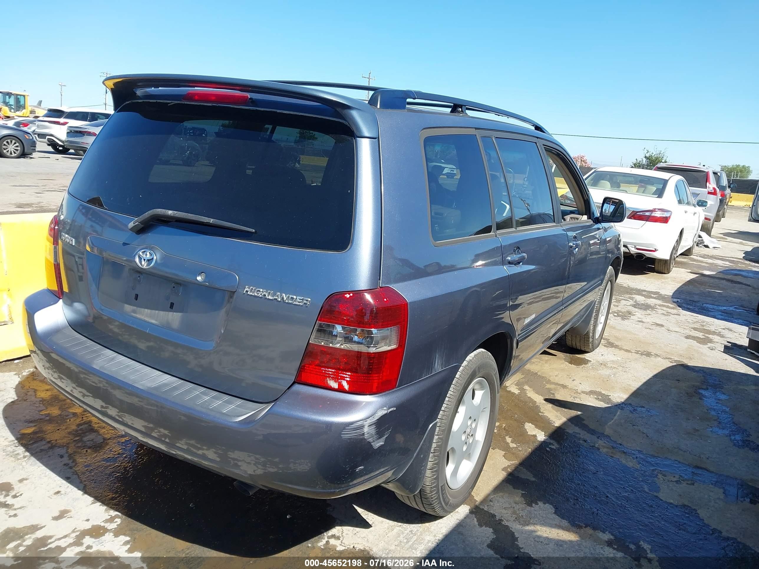 2006 Toyota Highlander Limited V6 Blue vin: JTEDP21A560117142