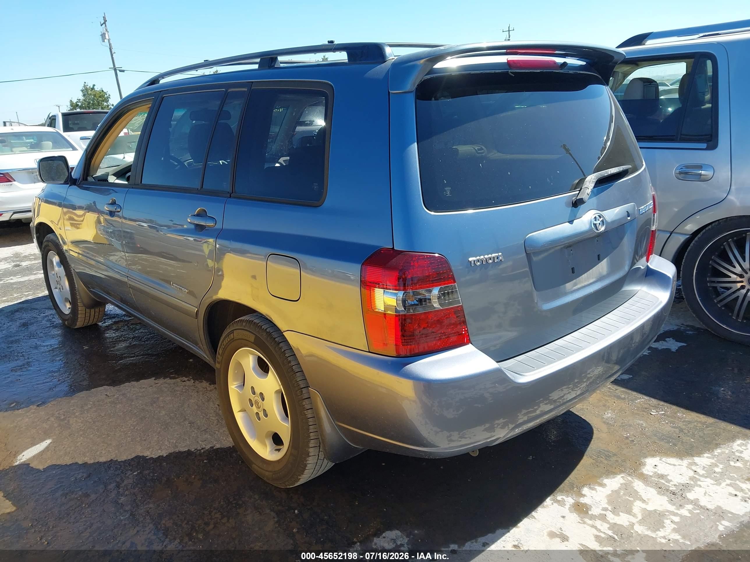 2006 Toyota Highlander Limited V6 Blue vin: JTEDP21A560117142