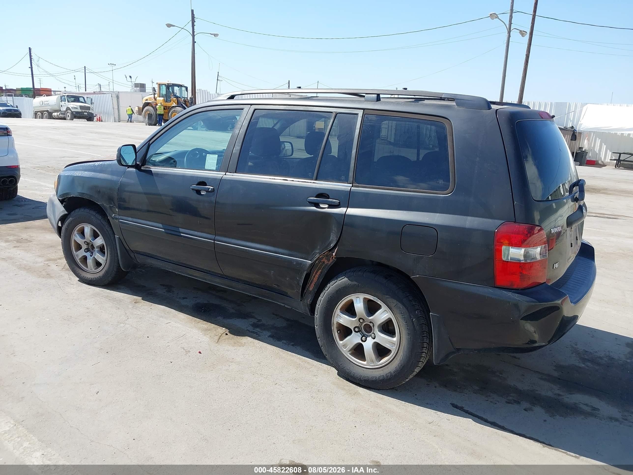2006 Toyota Highlander V6 Black vin: JTEDP21A560123927
