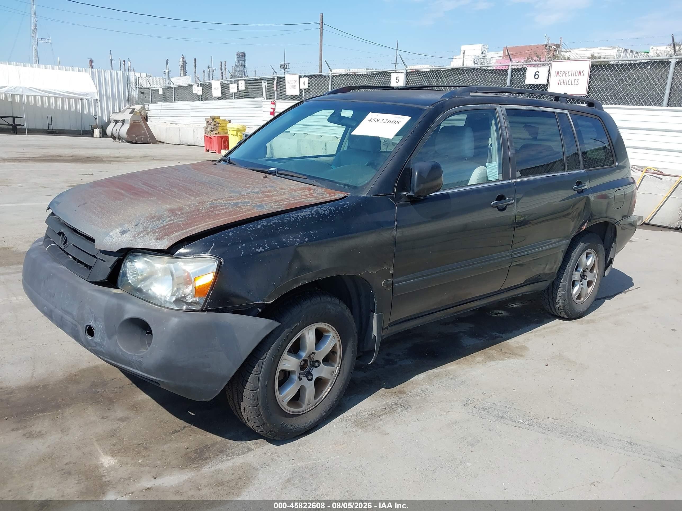 2006 Toyota Highlander V6 Black vin: JTEDP21A560123927