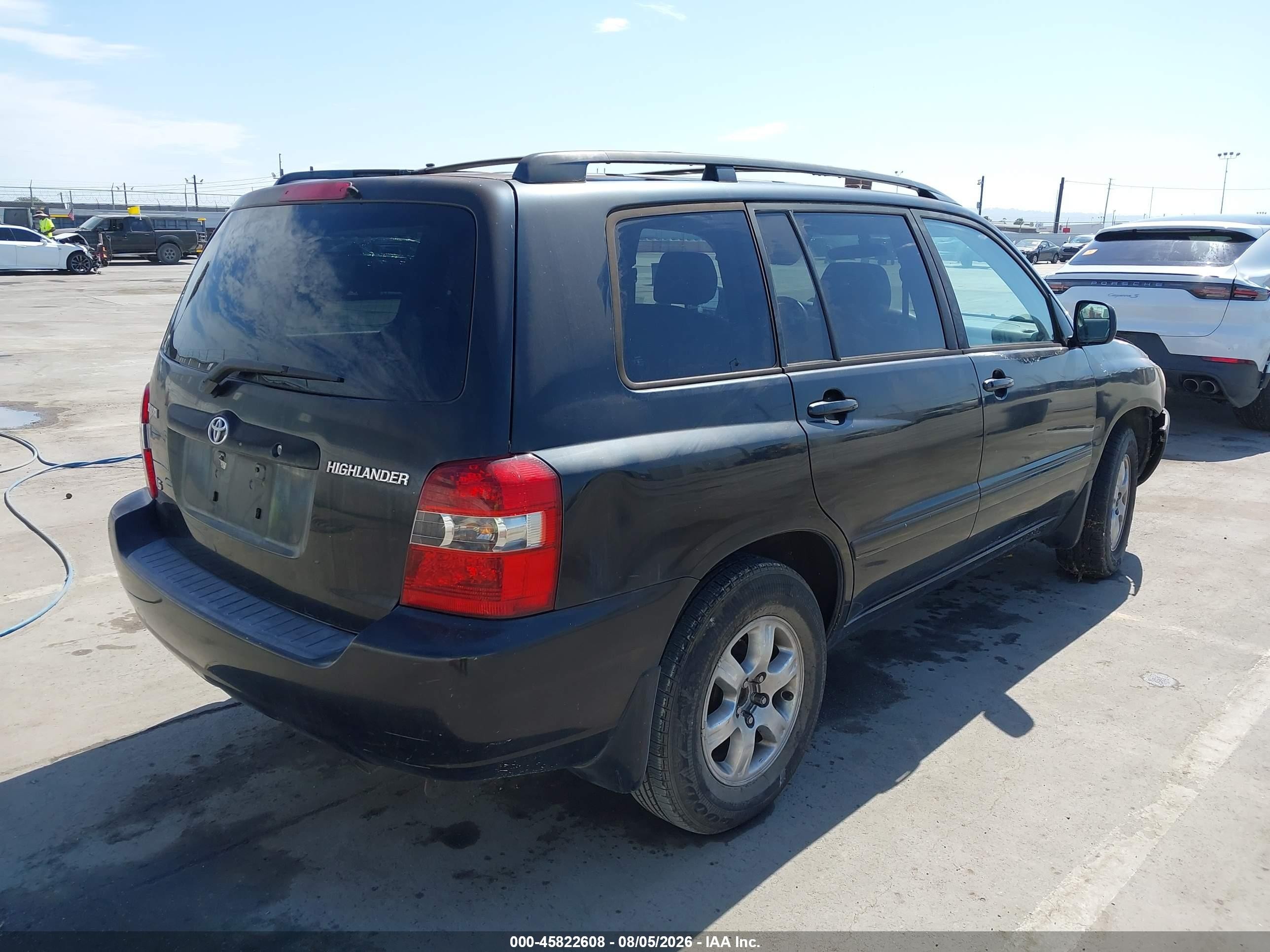 2006 Toyota Highlander V6 Black vin: JTEDP21A560123927