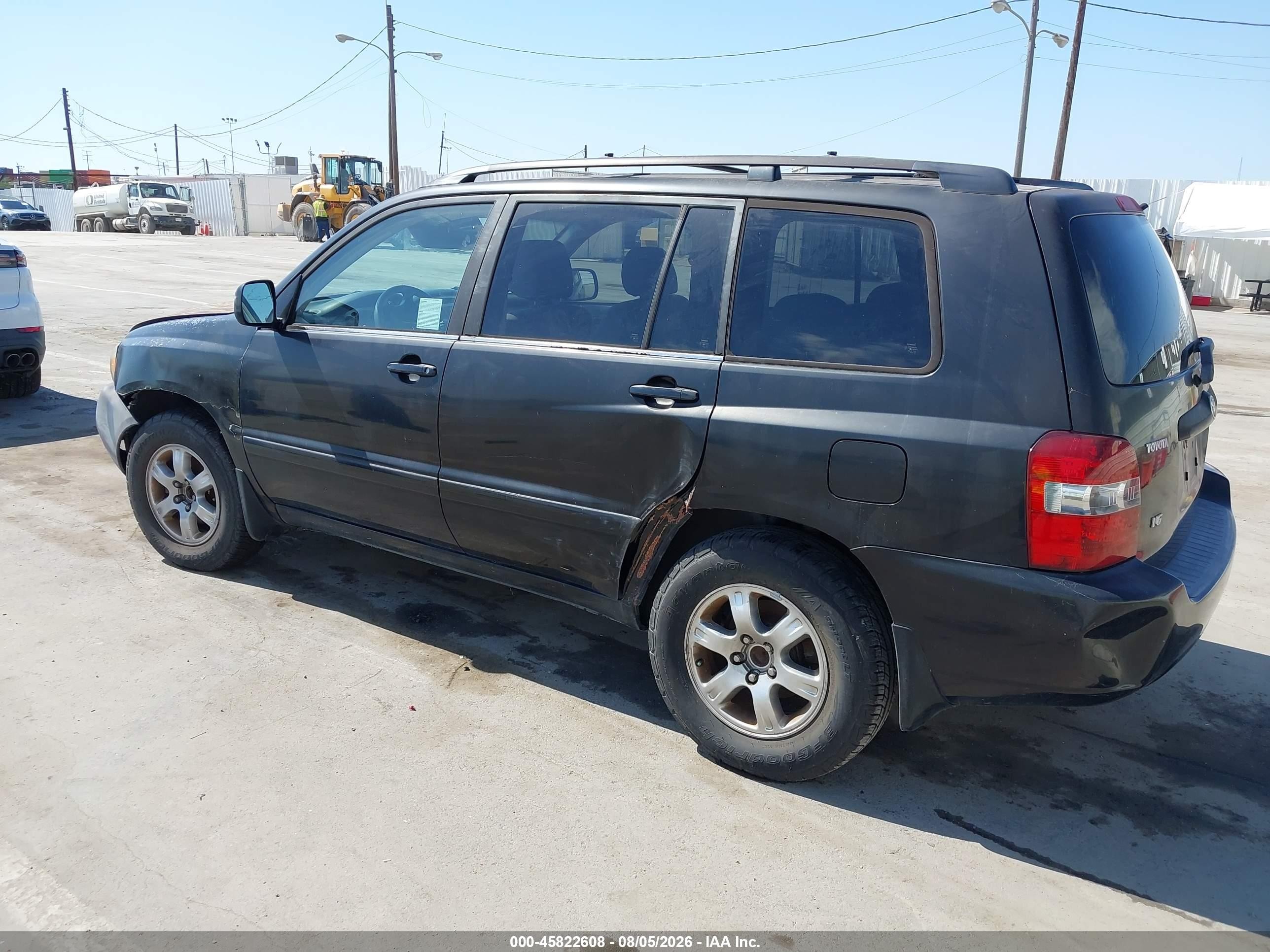 2006 Toyota Highlander V6 Black vin: JTEDP21A560123927