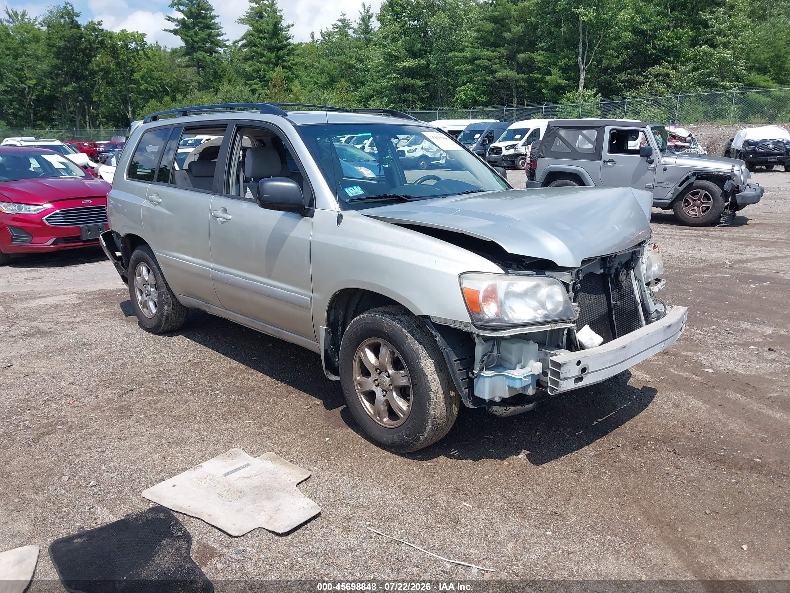 2007 Toyota Highlander 3rd Row Серебряный vin: JTEDP21A570129941